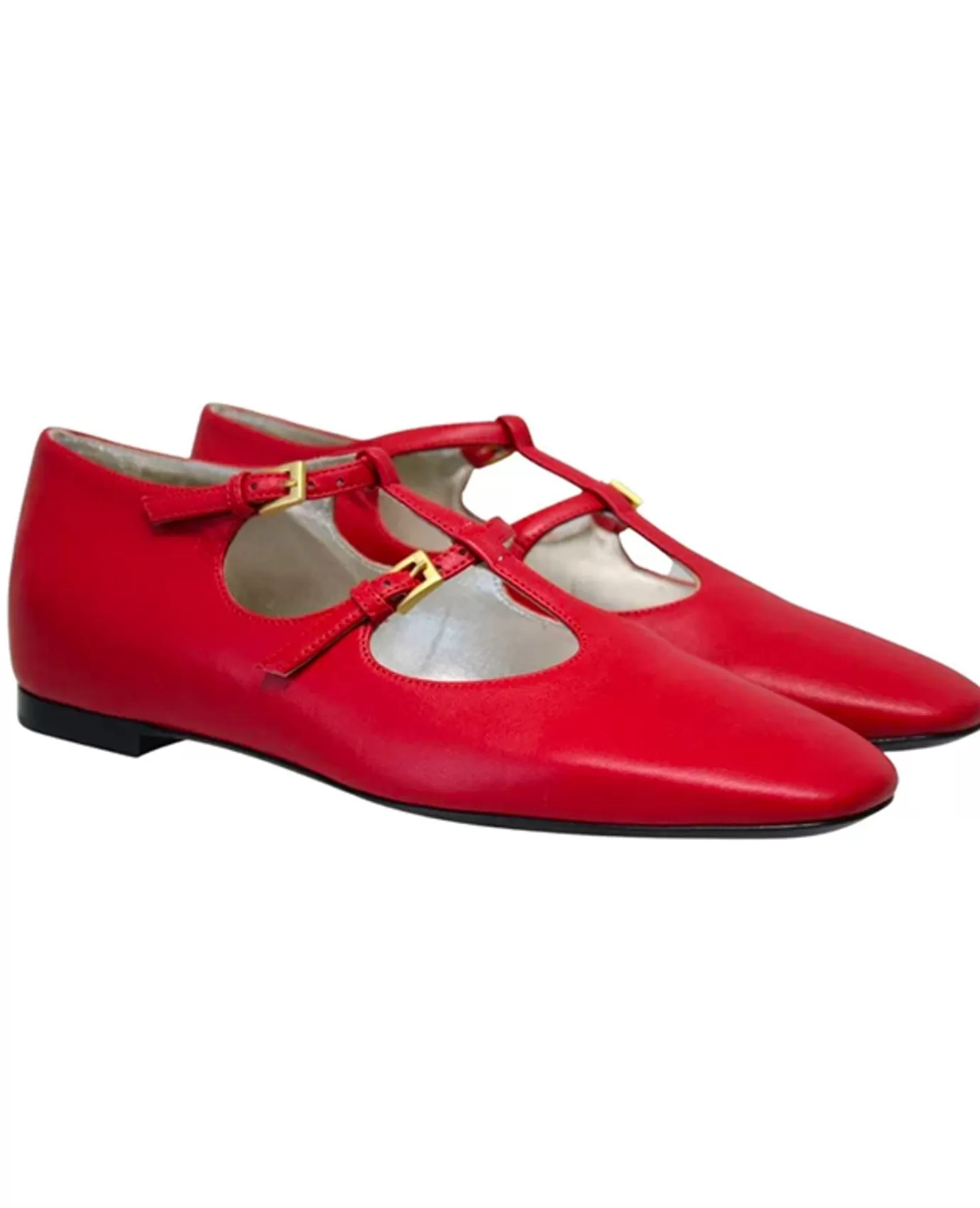 Ines De La Fressange Paris Babies en cuir rouges