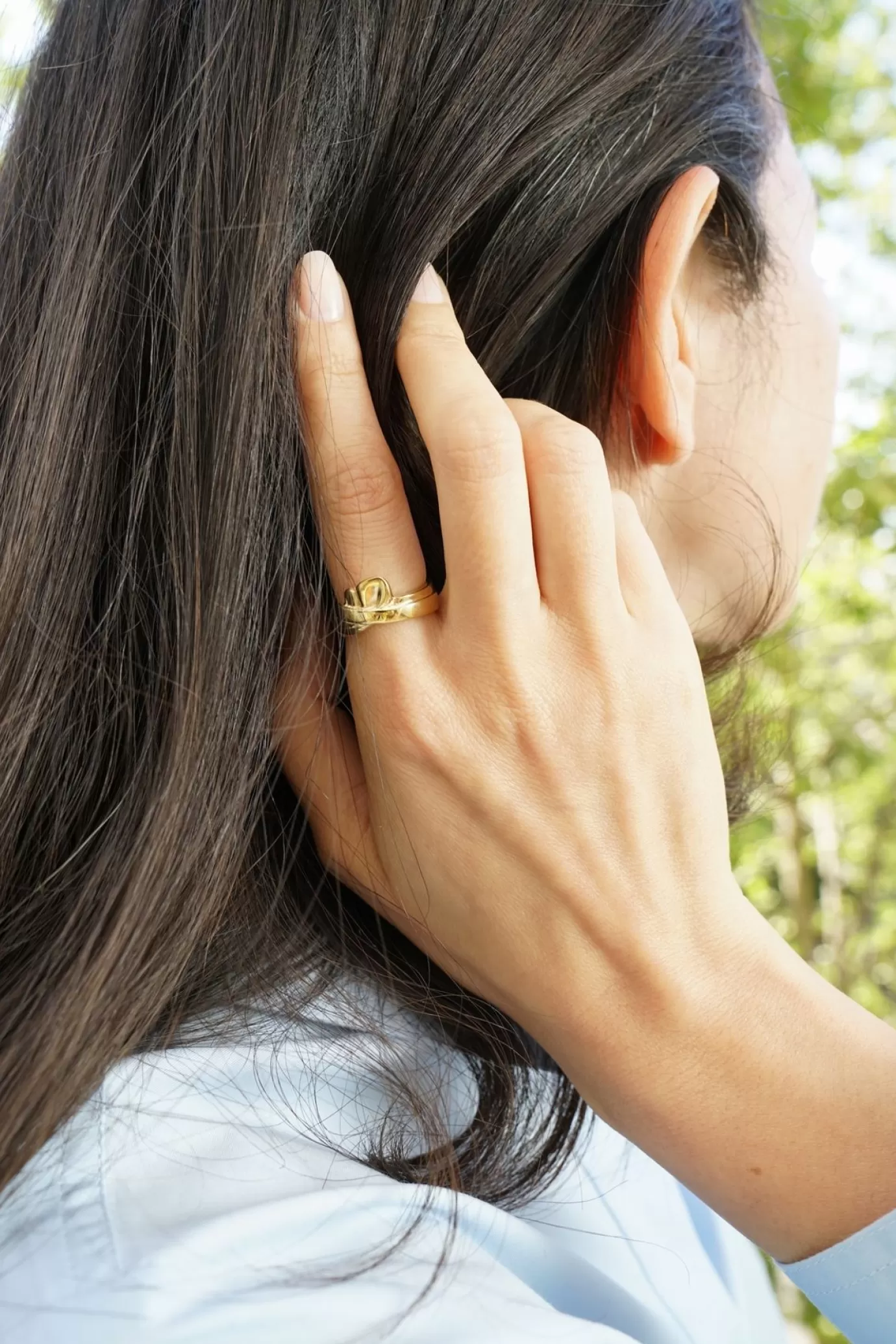 Ines De La Fressange Paris Bague attachement plaqué or noeud