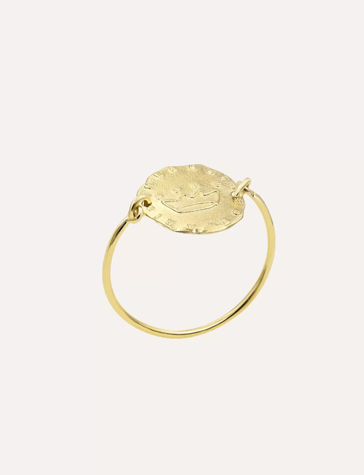 Ines De La Fressange Paris Bague Lutèce motif couronne plaqué or