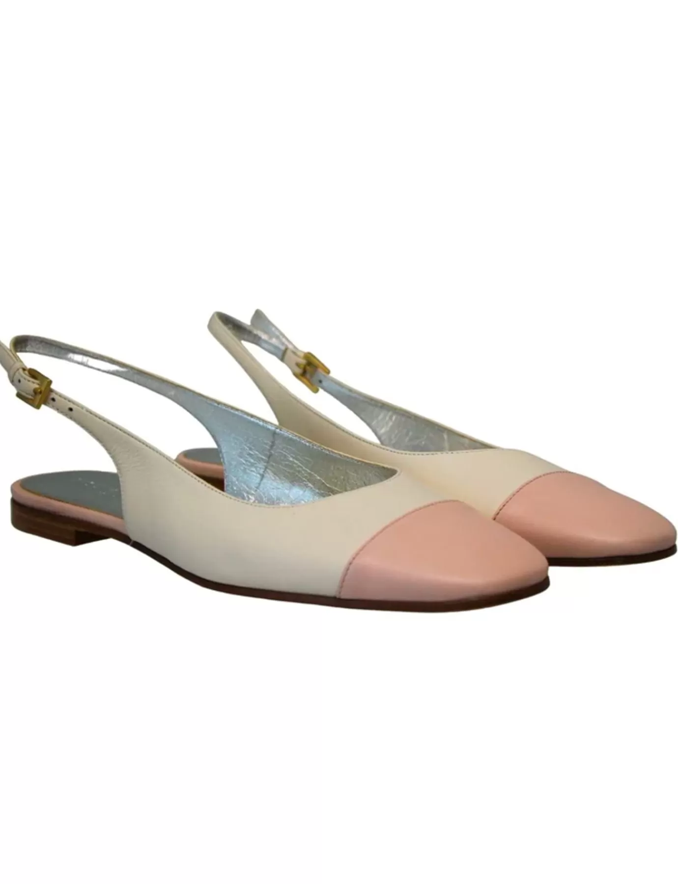 Ines De La Fressange Paris Ballerine Celia slingback crème et nude