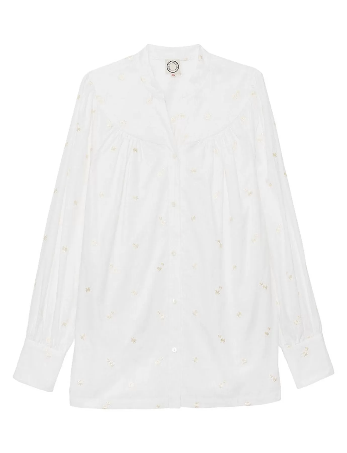 Ines De La Fressange Paris Blouse Ornella brodée blanche