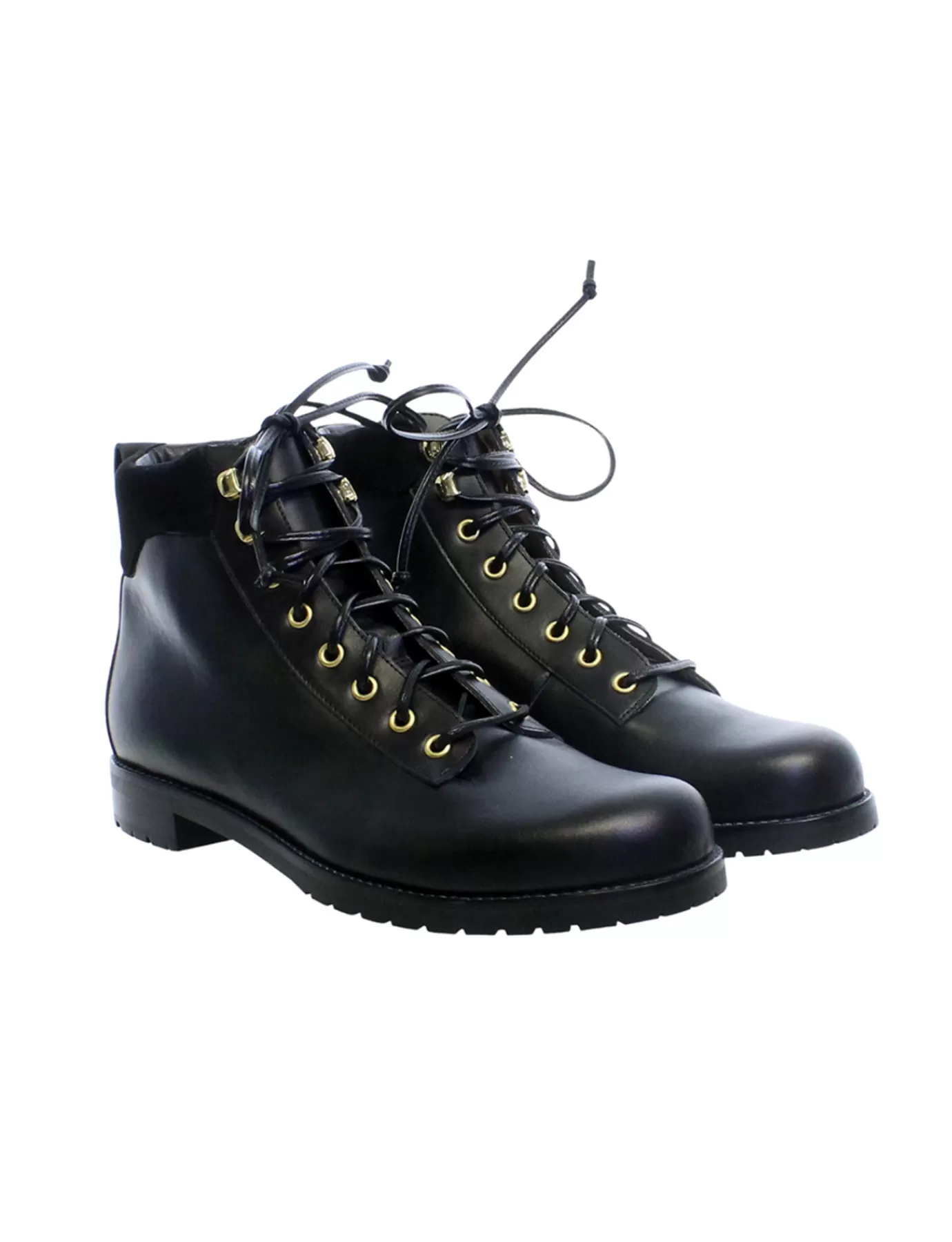 Ines De La Fressange Paris Bottes de montagne noires en cuir