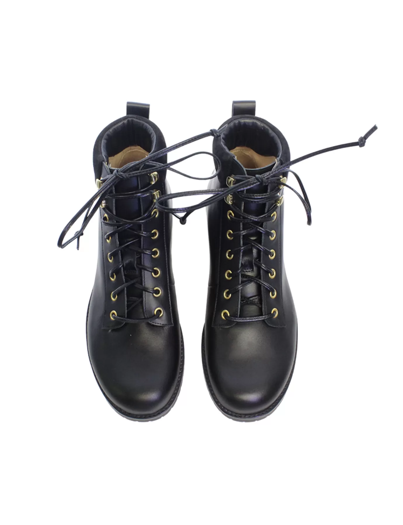 Ines De La Fressange Paris Bottes de montagne noires en cuir