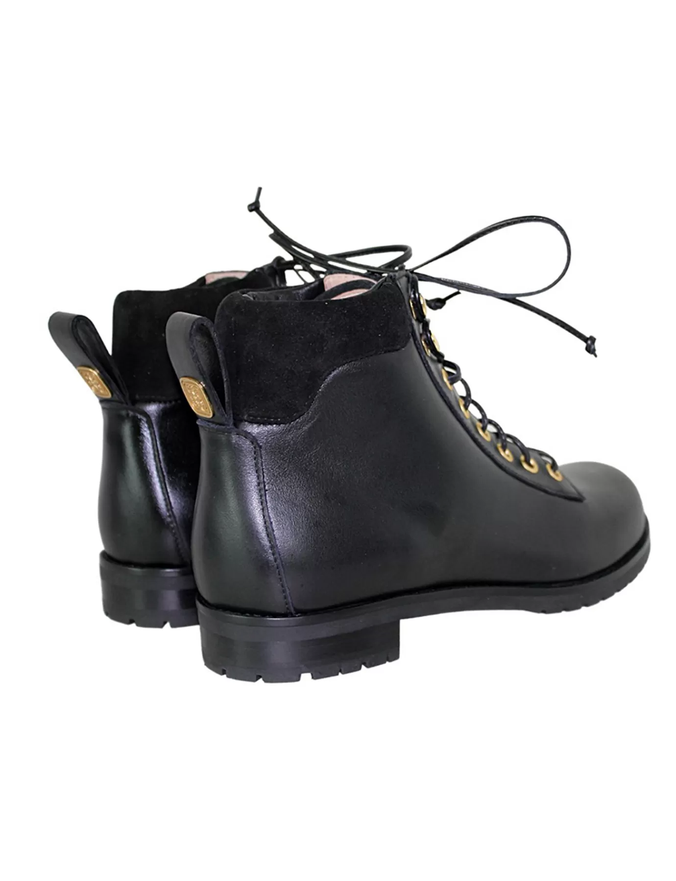 Ines De La Fressange Paris Bottes de montagne noires en cuir