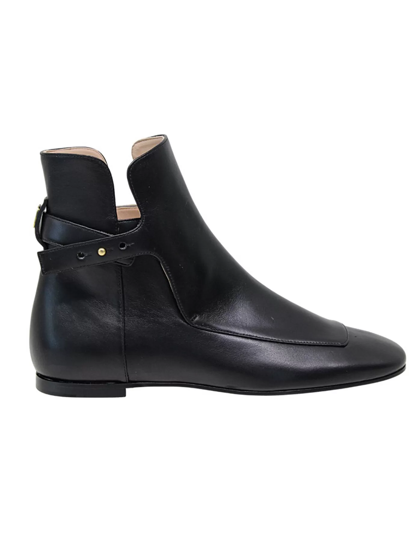 Ines De La Fressange Paris Bottines plates en cuir noir