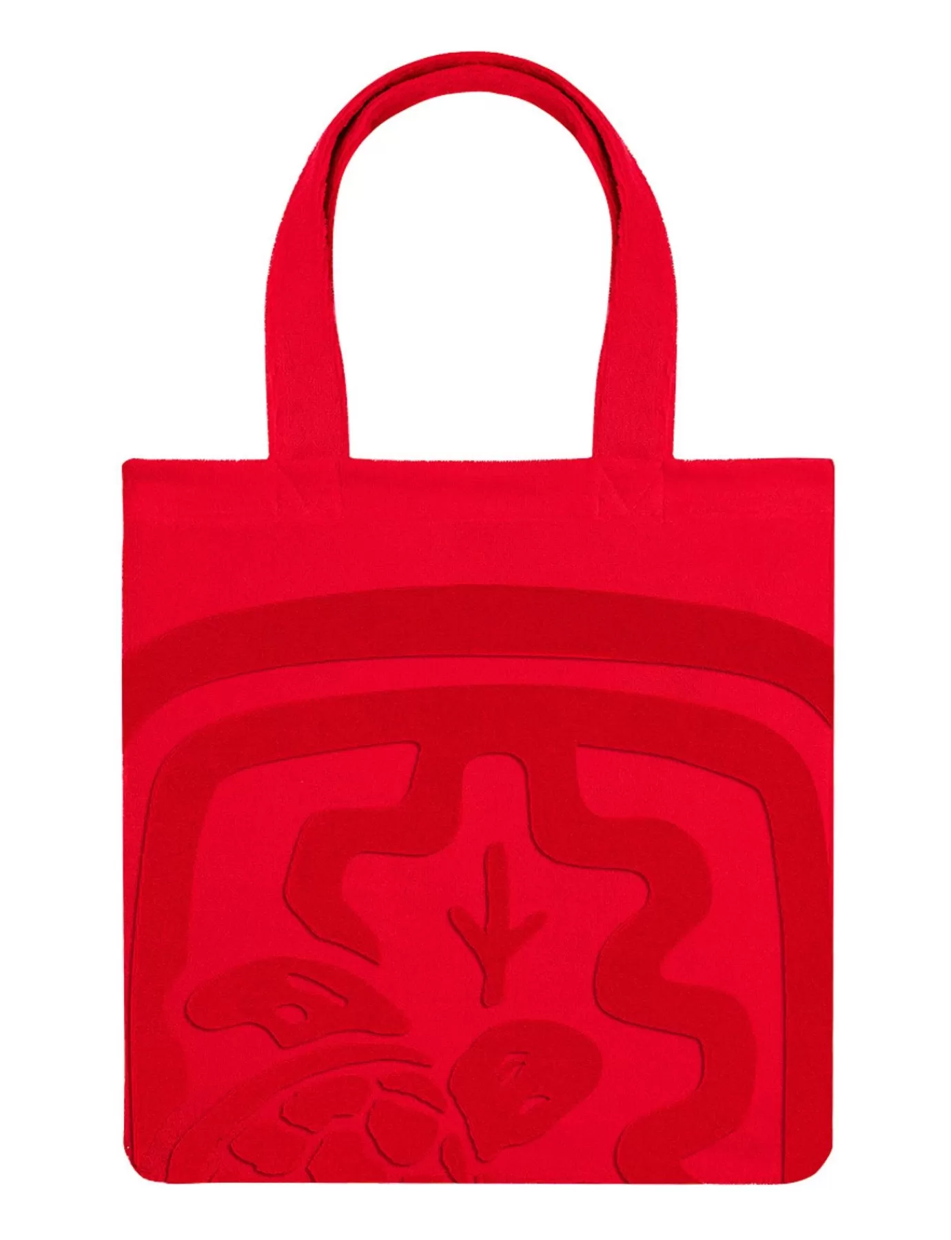 Ines De La Fressange Paris Boudoir, Sac cabas en éponge, Ines x Vilebrequin, rouge coquelicot