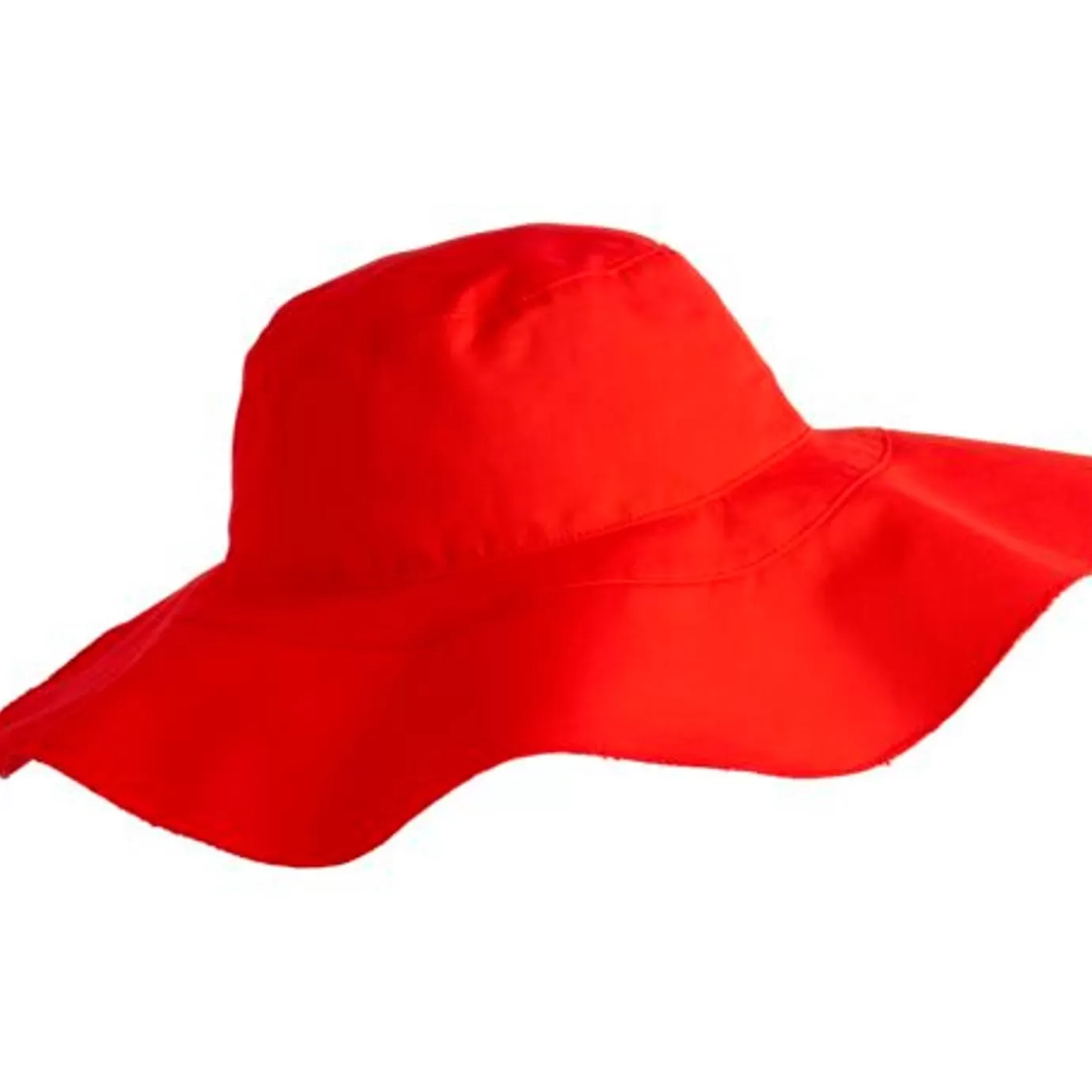 Ines De La Fressange Paris Cabana, chapeau femme en coton bio, Ines x Vilebrequin, rouge coquelicot