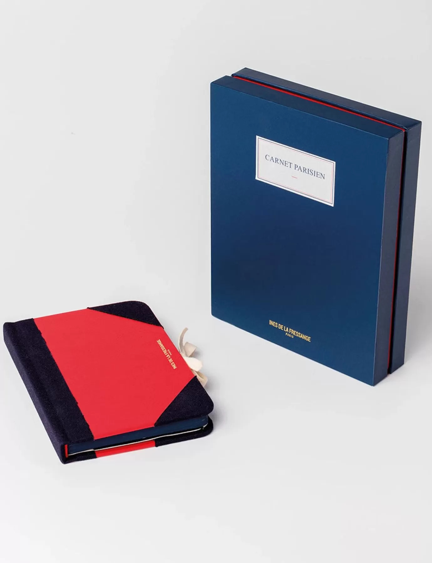 Ines De La Fressange Paris Carnet Ines bleu et rouge