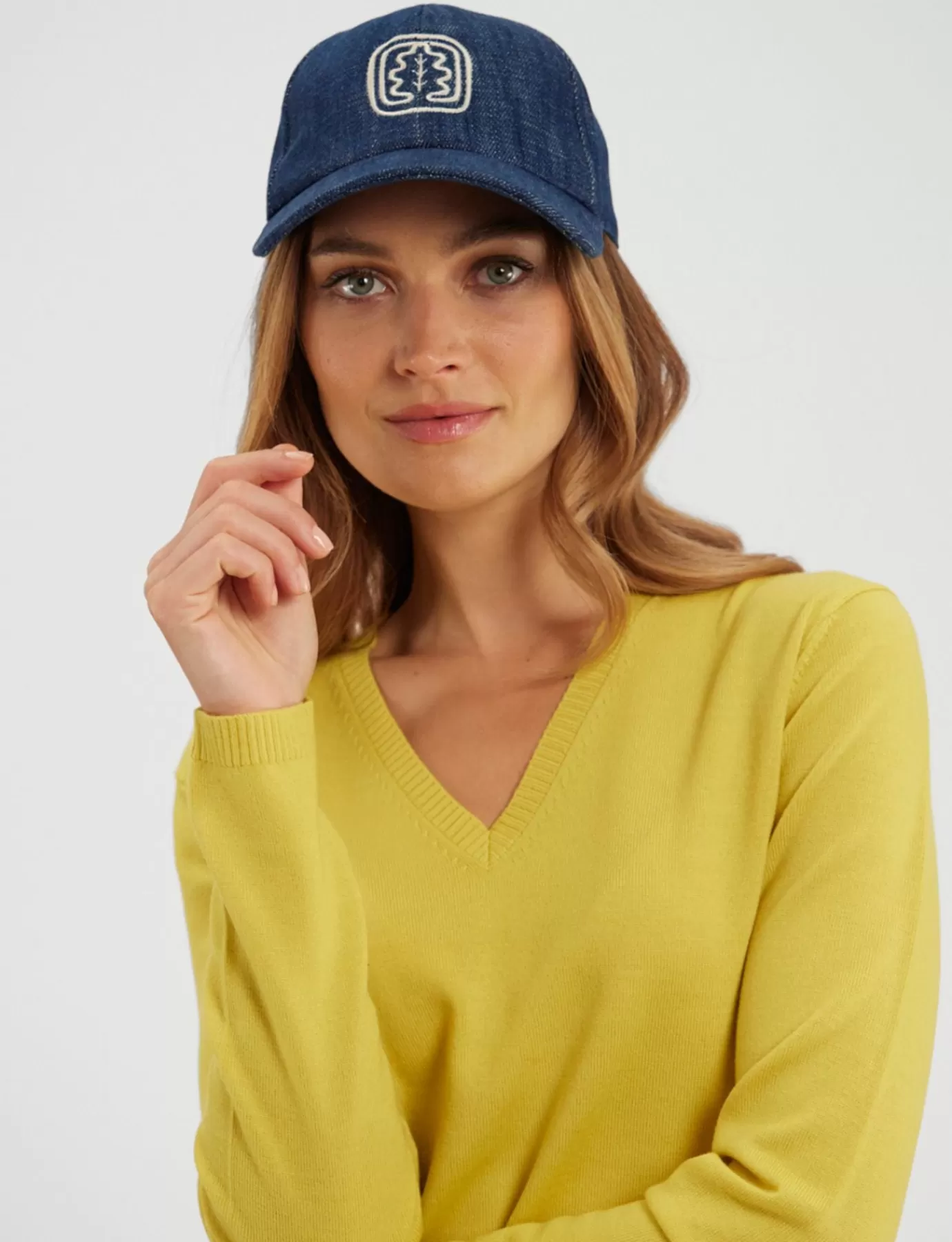 Ines De La Fressange Paris Casquette Roma bleu jean