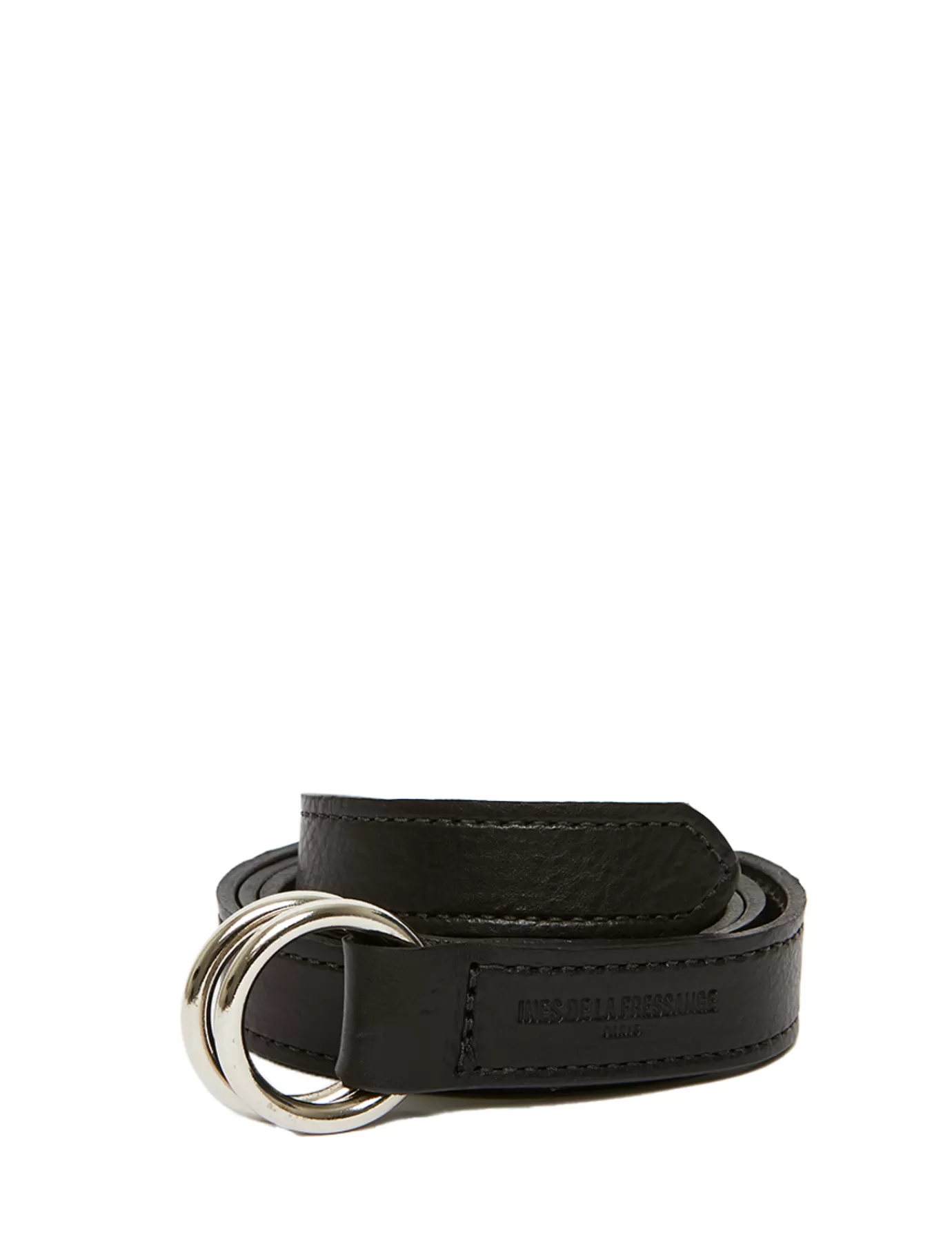 Ines De La Fressange Paris Ceinture Sidonie en cuir noir