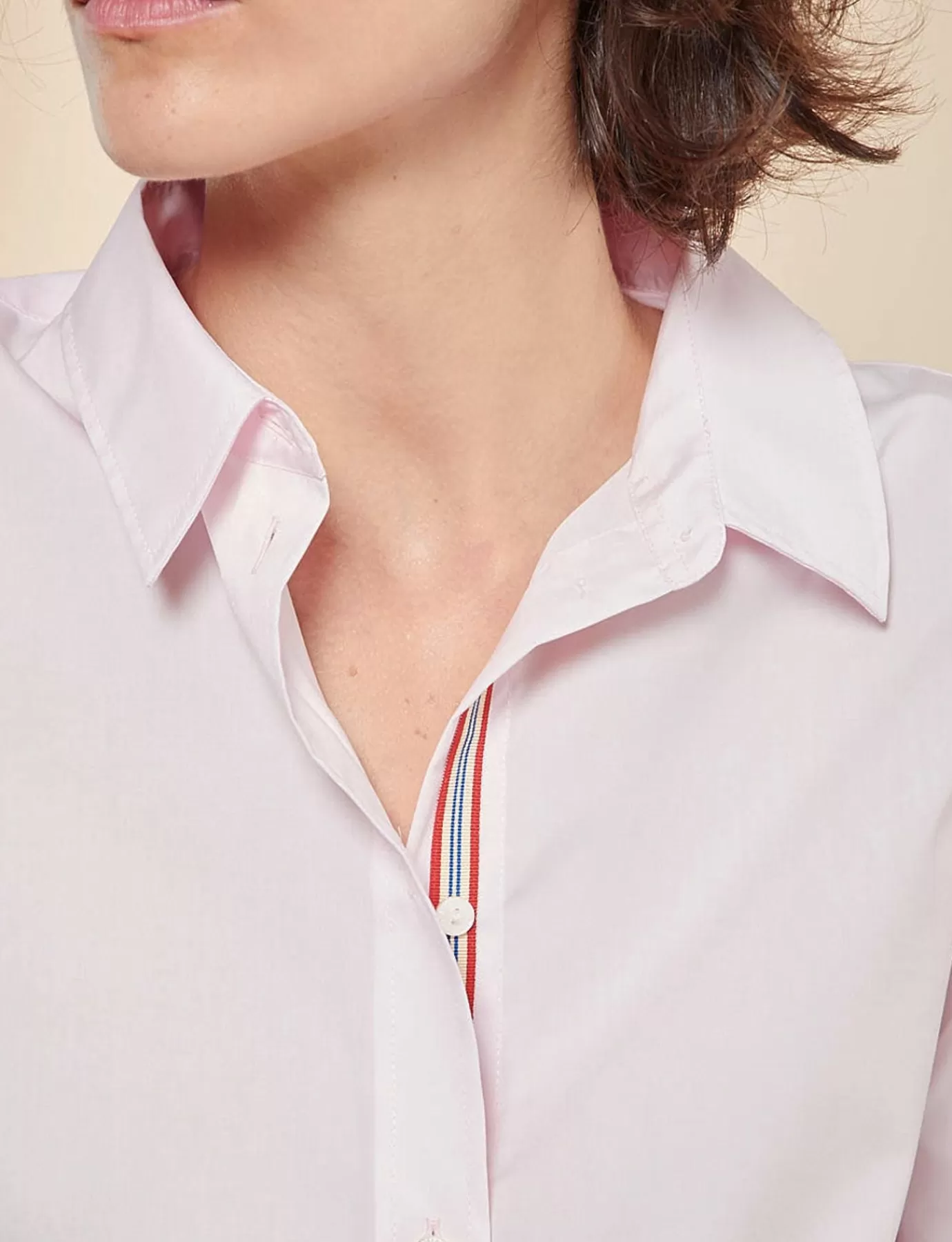 Ines De La Fressange Paris Chemise Martin coton rose pâle