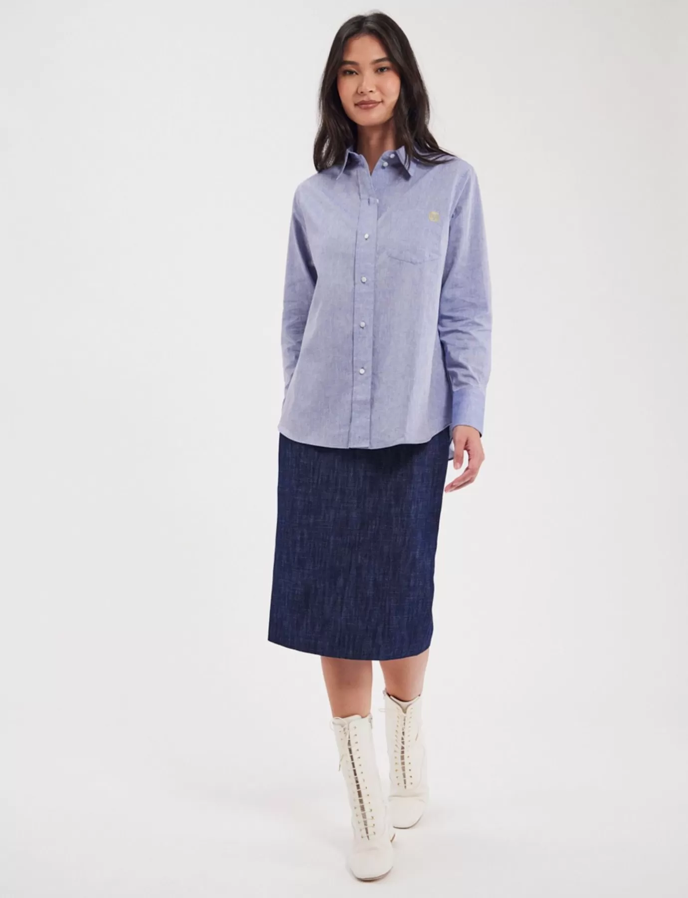 Ines De La Fressange Paris Chemise Maureen bleue