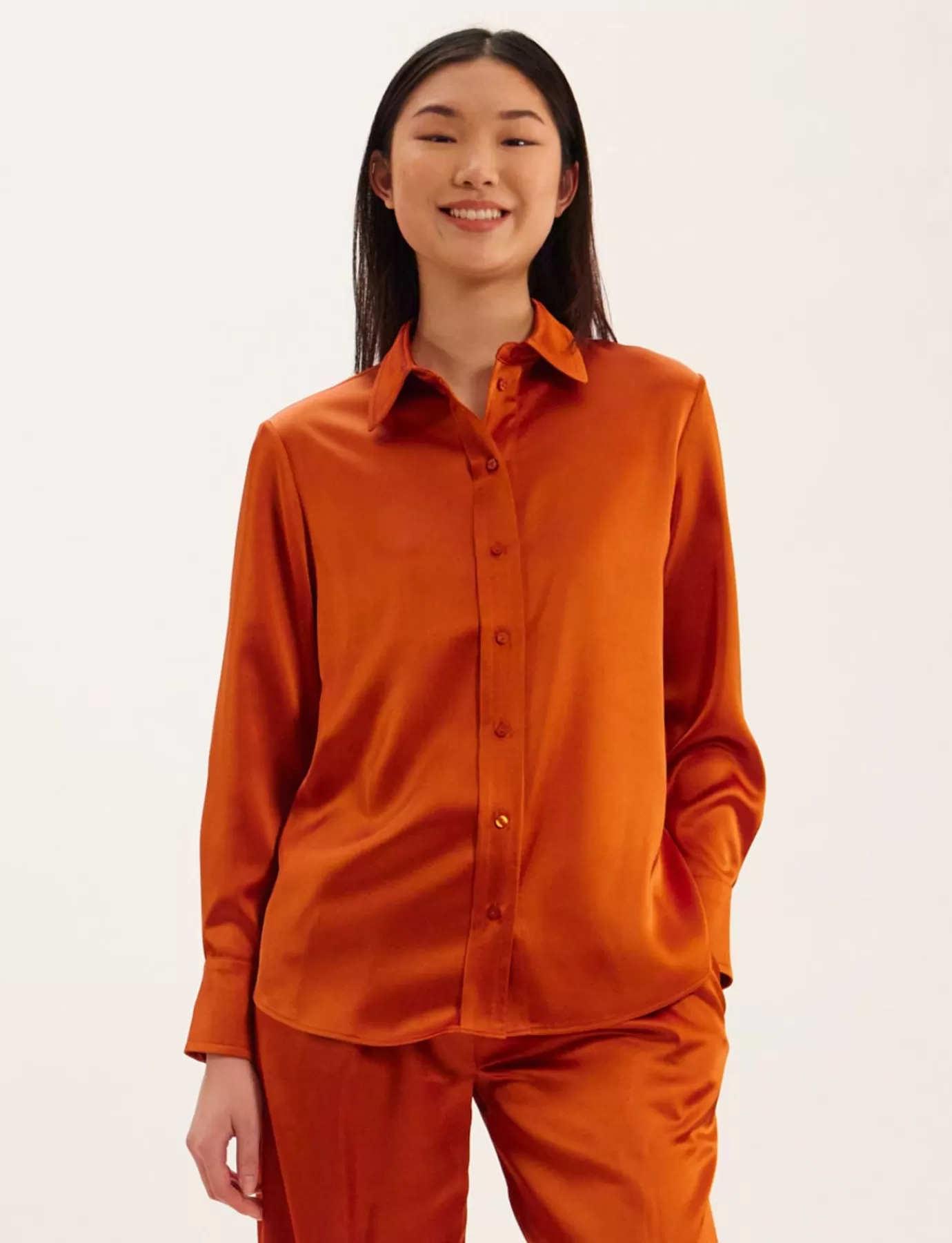 Ines De La Fressange Paris Chemise Maureen orange brûlé