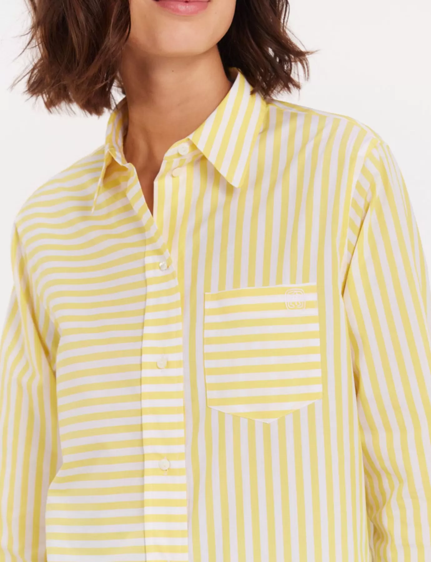 Ines De La Fressange Paris Chemise Maureen rayée jaune