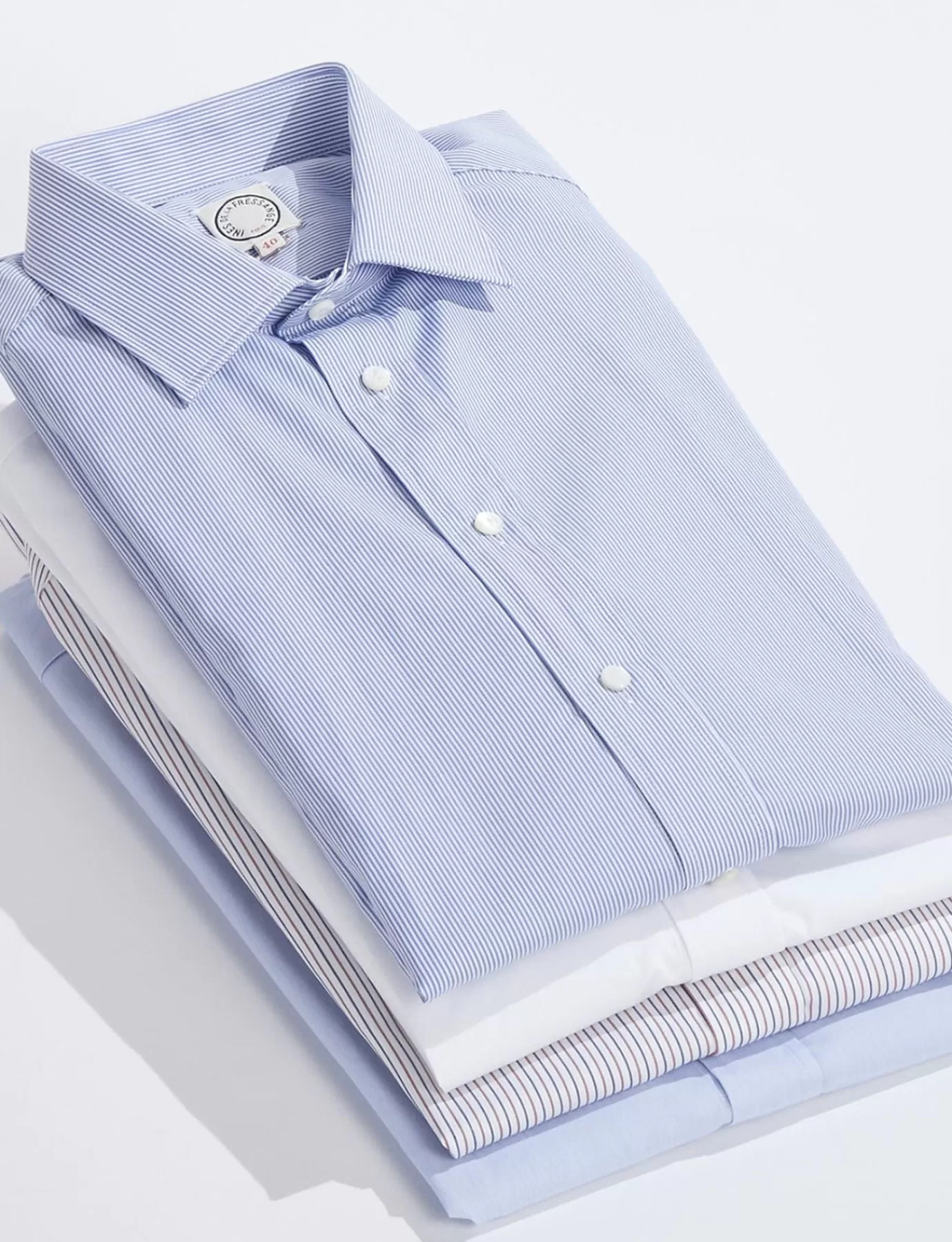 Ines De La Fressange Paris Chemise pour homme Julien rayée bleue