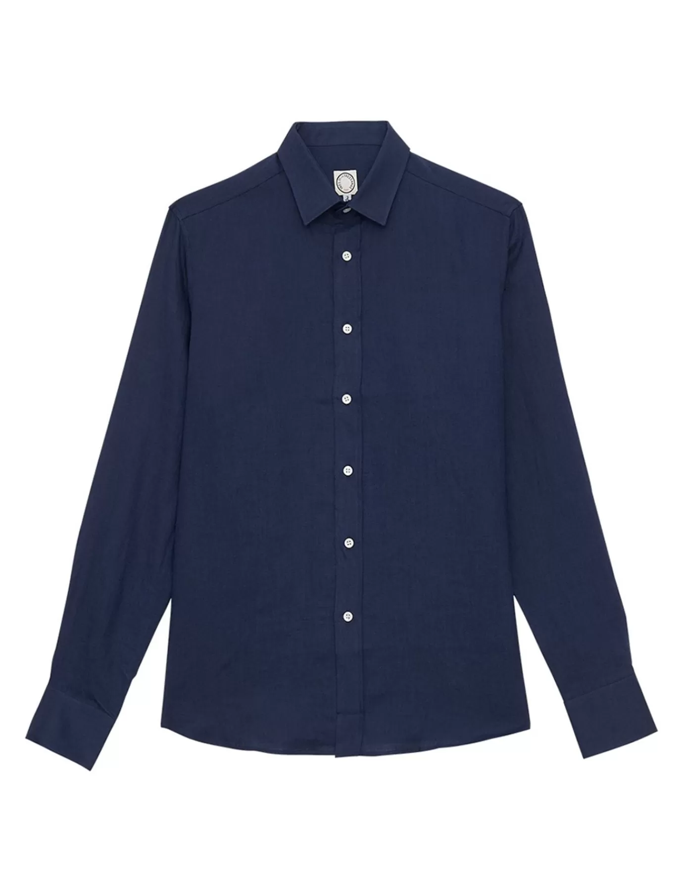 Ines De La Fressange Paris Chemise pour homme Olivier en lin bleu marine