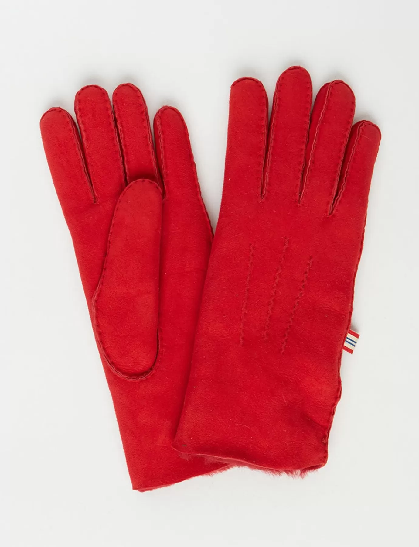 Ines De La Fressange Paris Gants en cuir Constanza rouge