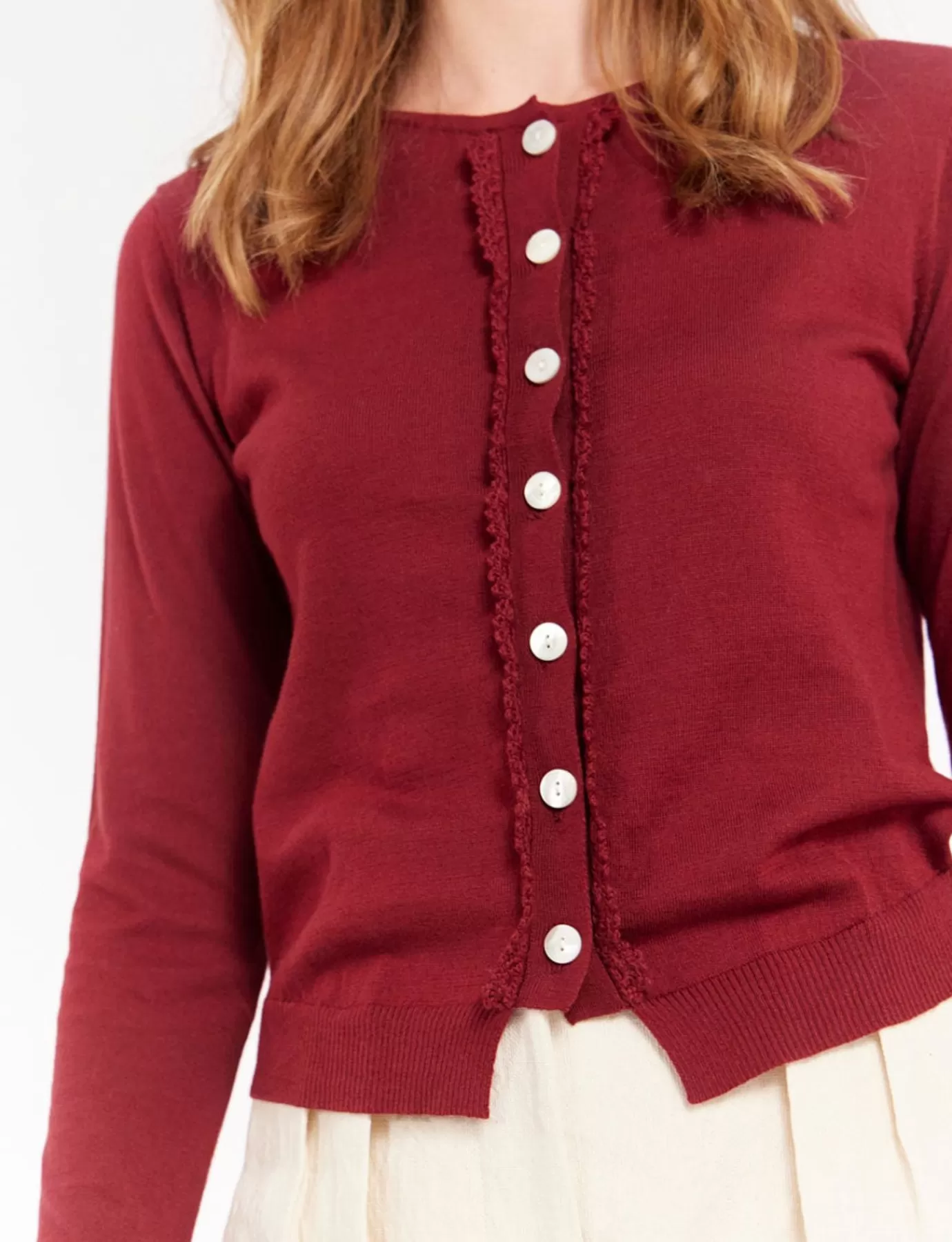 Ines De La Fressange Paris Gilet April bordeaux