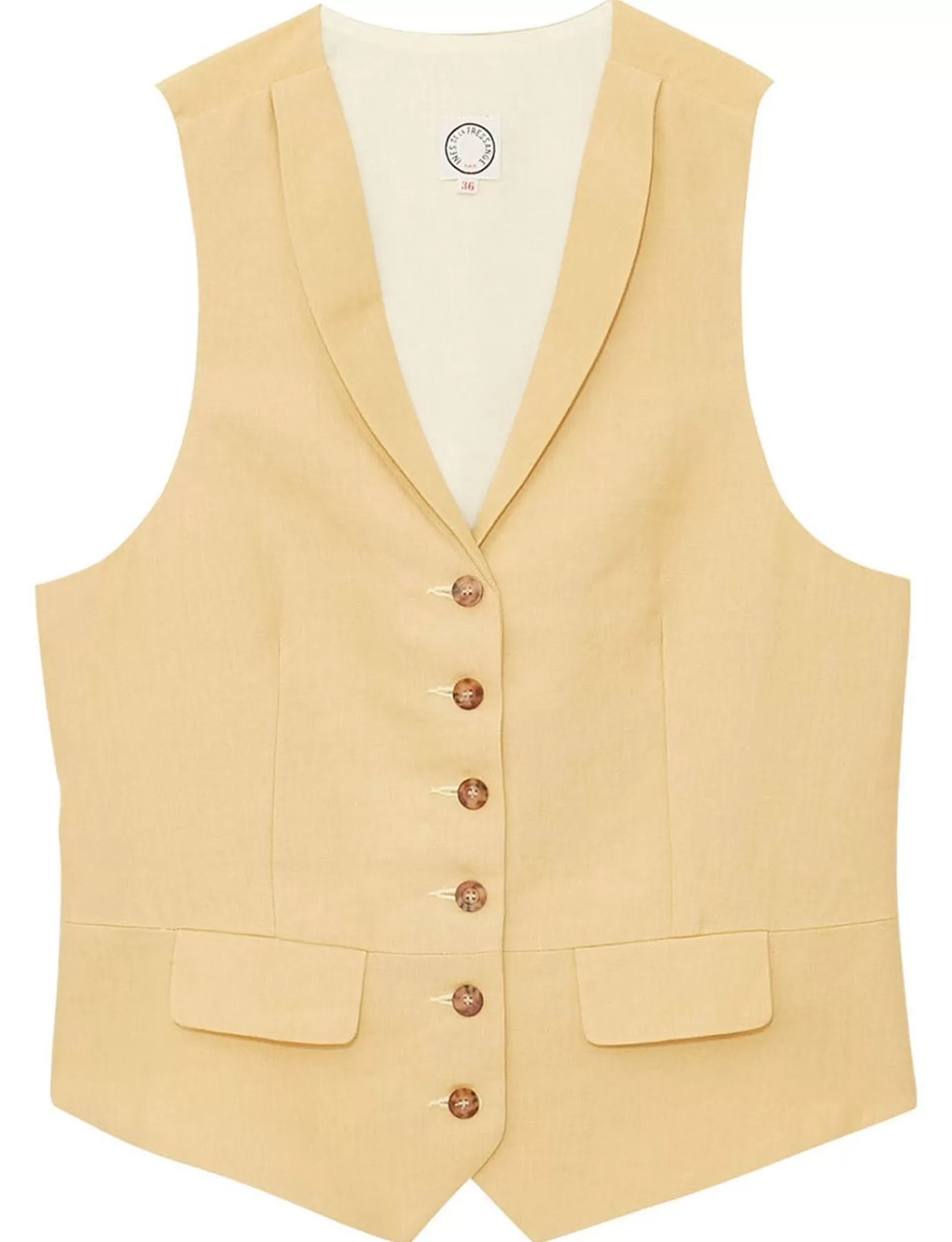 Ines De La Fressange Paris Gilet Robinson en lin citron