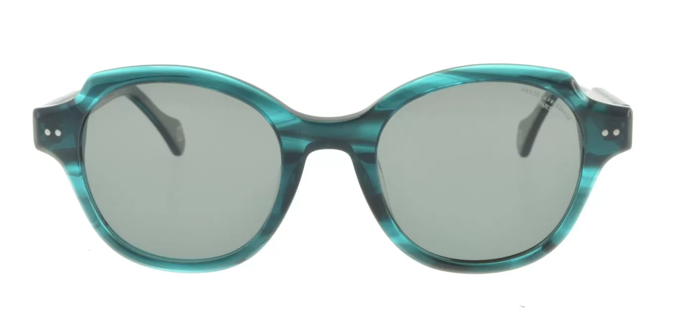 Ines De La Fressange Paris Lunettes de soleil Julianne vert translucide