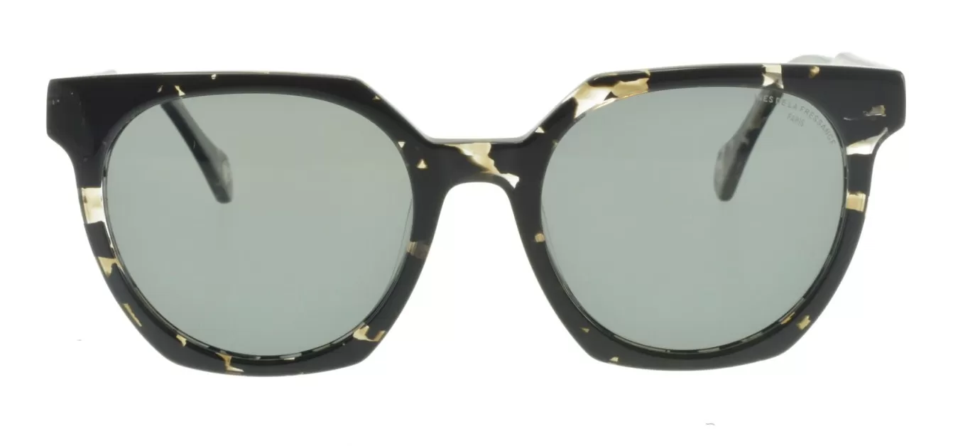 Ines De La Fressange Paris Lunettes de soleil Laura noires marbrées