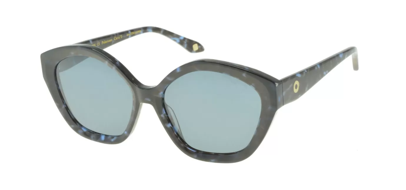 Ines De La Fressange Paris Lunettes de soleil Marylin bleues écailles