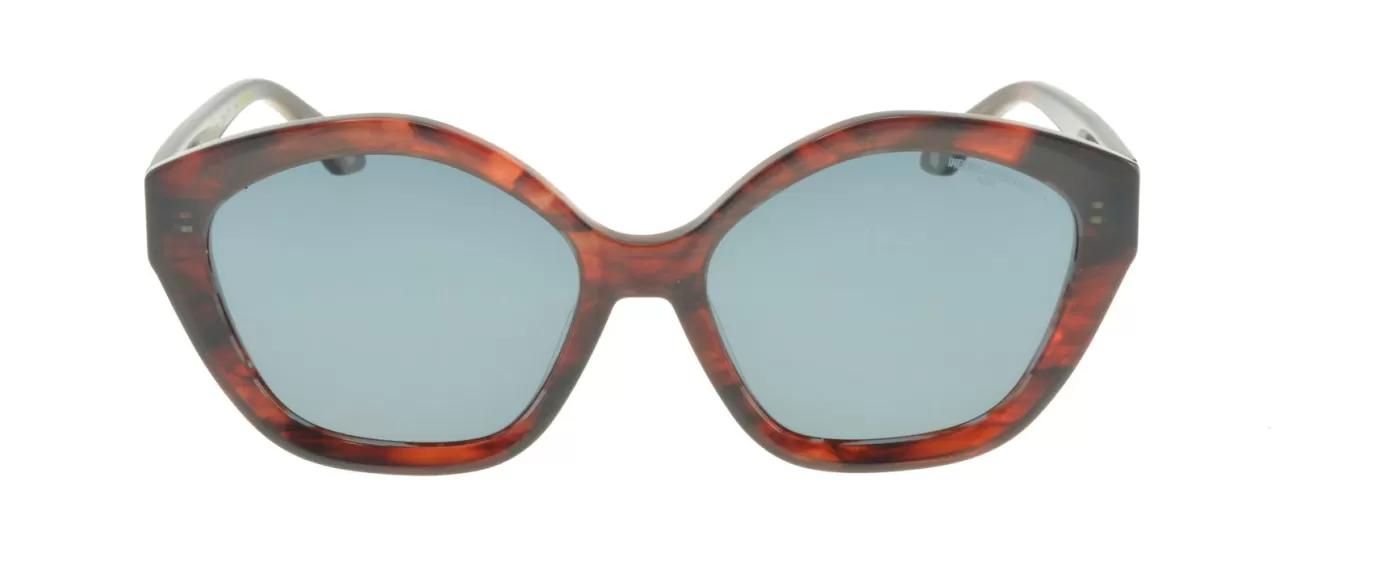 Ines De La Fressange Paris Lunettes de soleil Marylin rouges marbrées