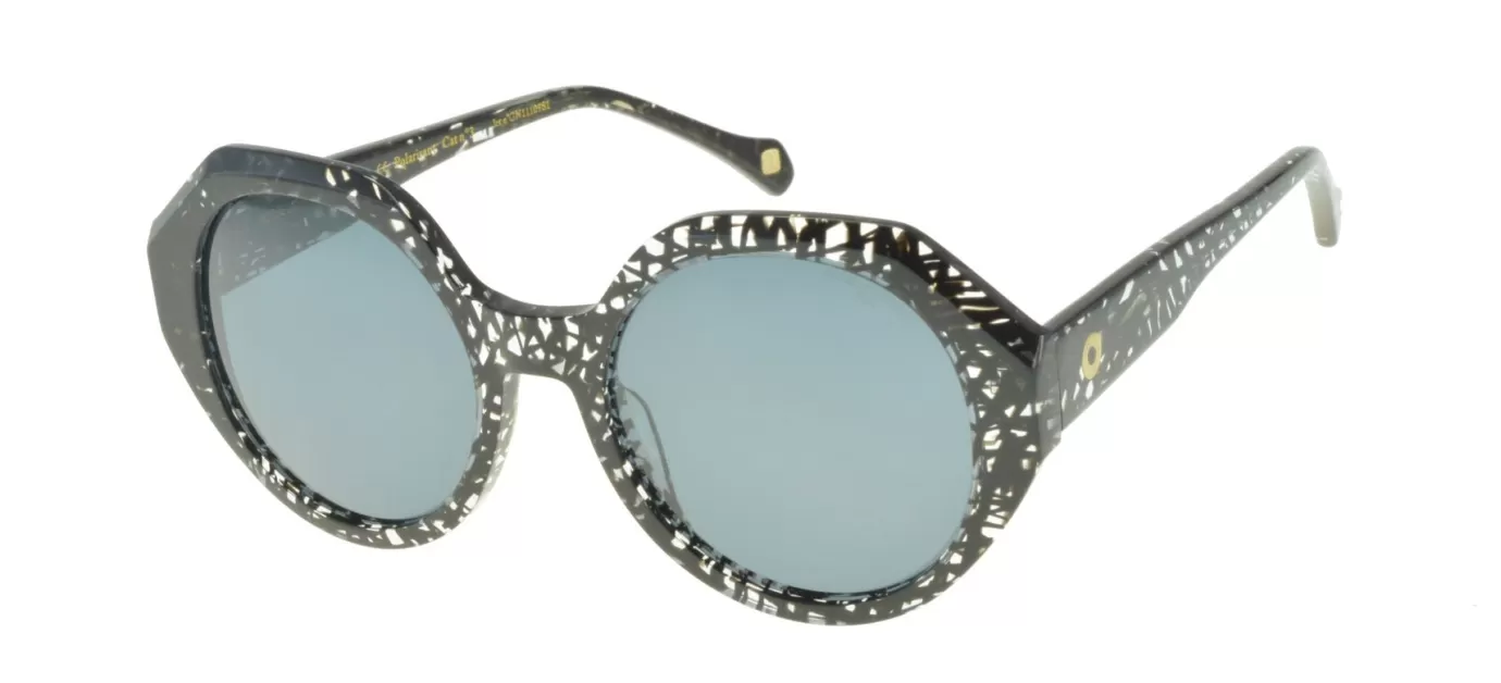 Ines De La Fressange Paris Lunettes de soleil Ornella noires texturées