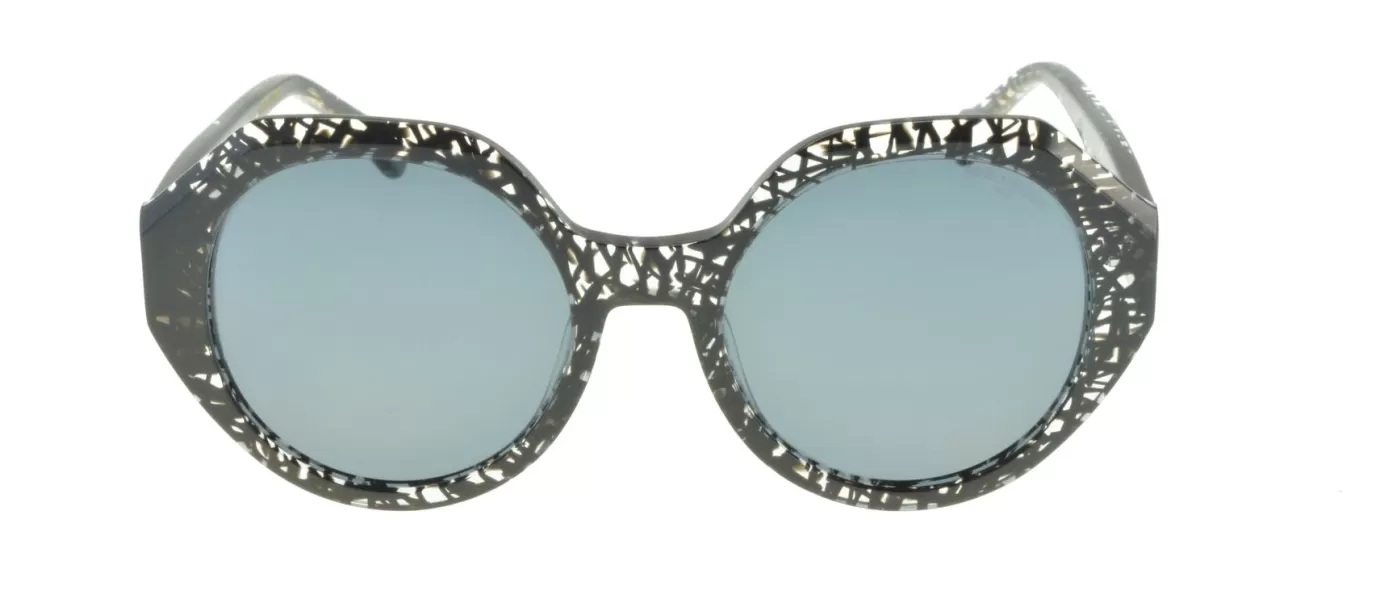 Ines De La Fressange Paris Lunettes de soleil Ornella noires texturées