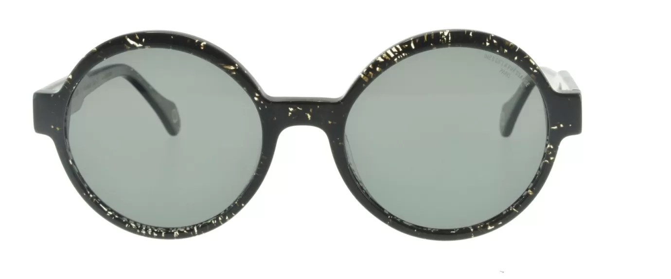 Ines De La Fressange Paris Lunettes de soleil Scarlett noires marbrées