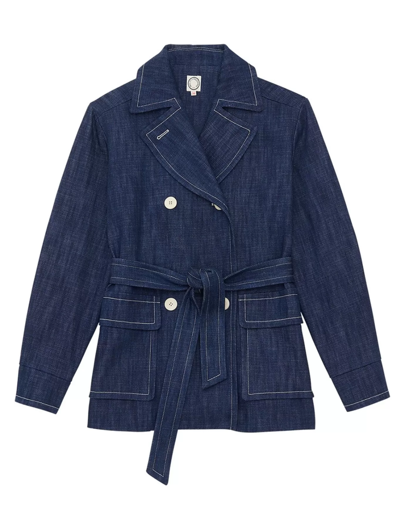 Ines De La Fressange Paris Manteau Romaric bleu denim