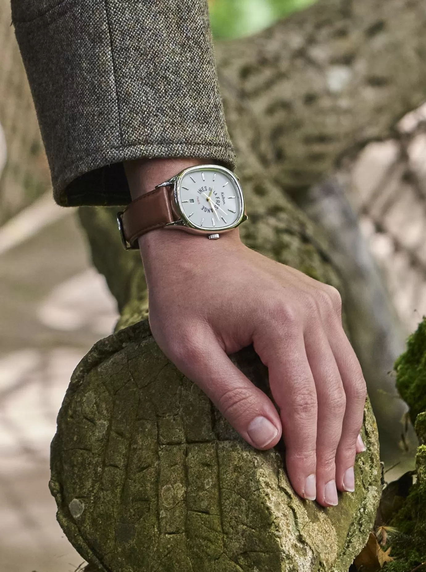 Ines De La Fressange Paris Montre Grande Colorama camel Kelton x