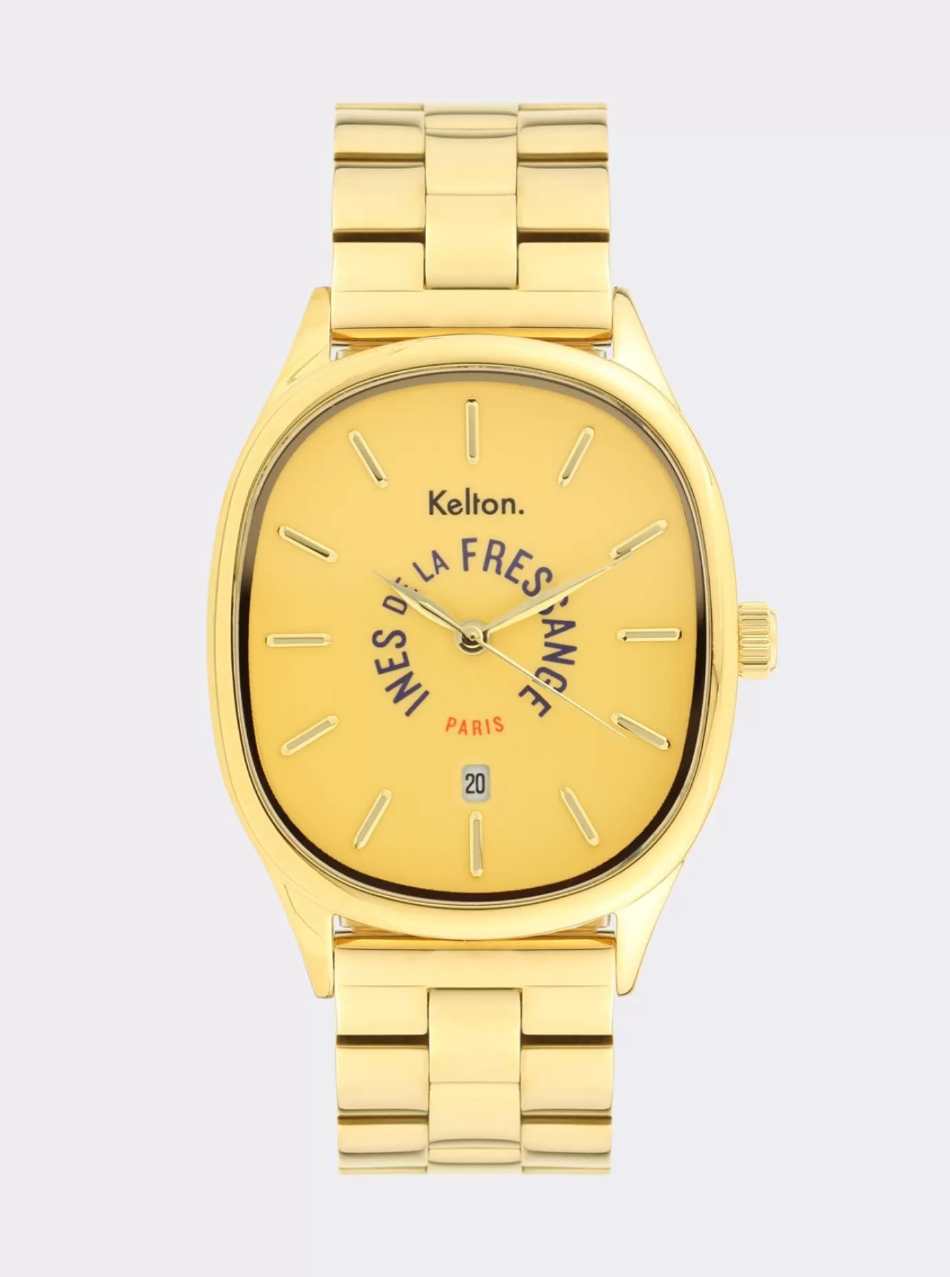 Ines De La Fressange Paris Montre Grande Colorama gold Kelton x