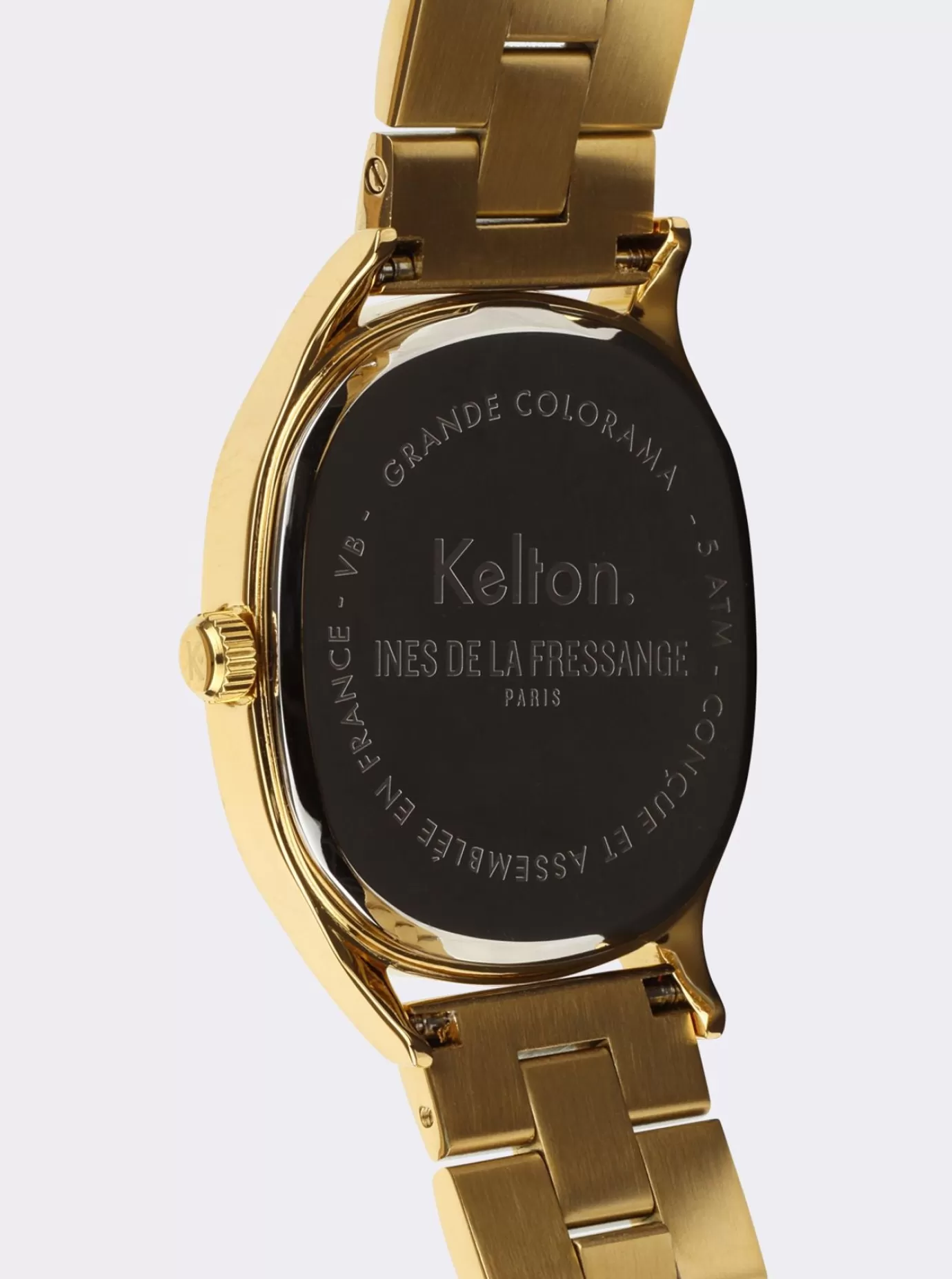 Ines De La Fressange Paris Montre Grande Colorama gold Kelton x