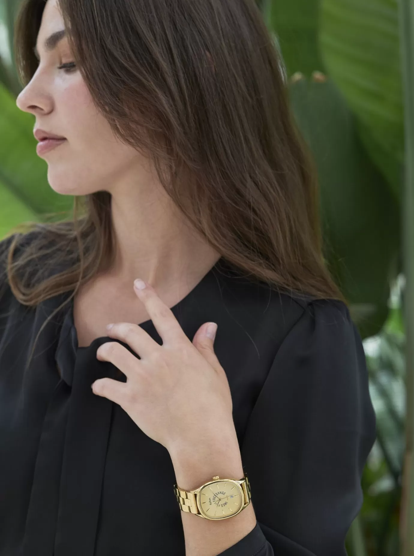 Ines De La Fressange Paris Montre Grande Colorama gold Kelton x