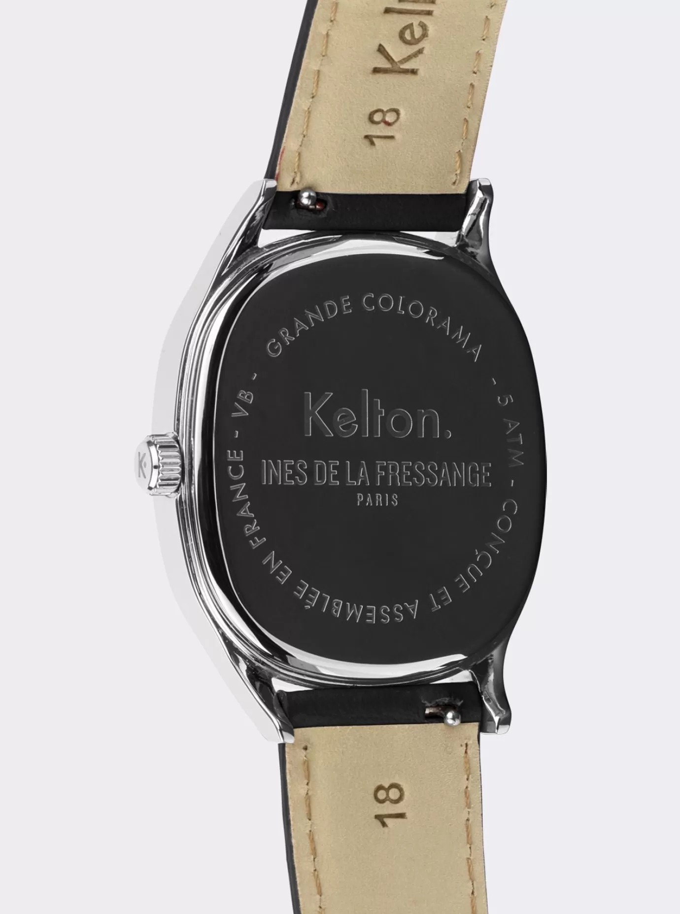 Ines De La Fressange Paris Montre Grande Colorama noir Kelton x