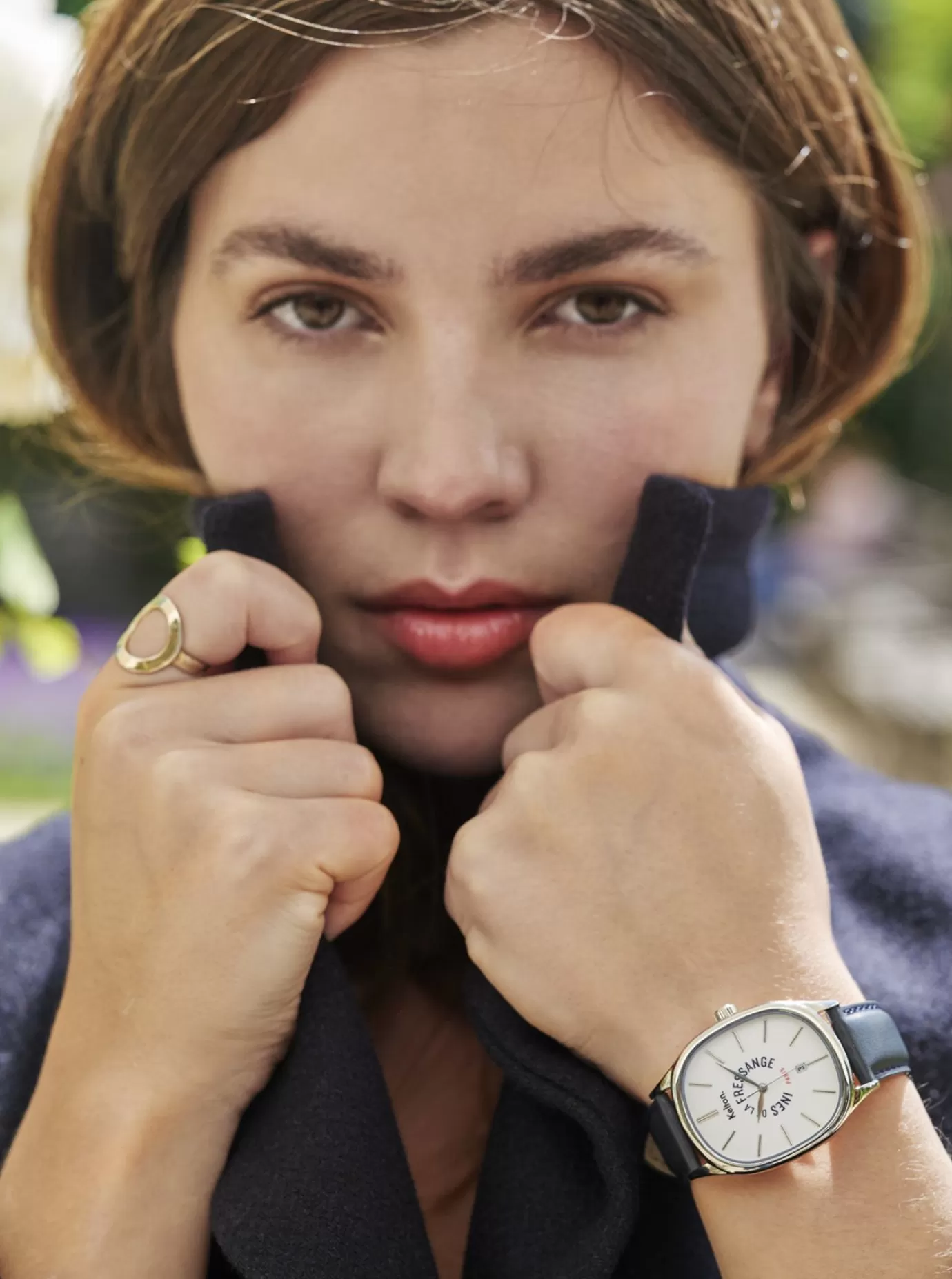 Ines De La Fressange Paris Montre Grande Colorama noir Kelton x
