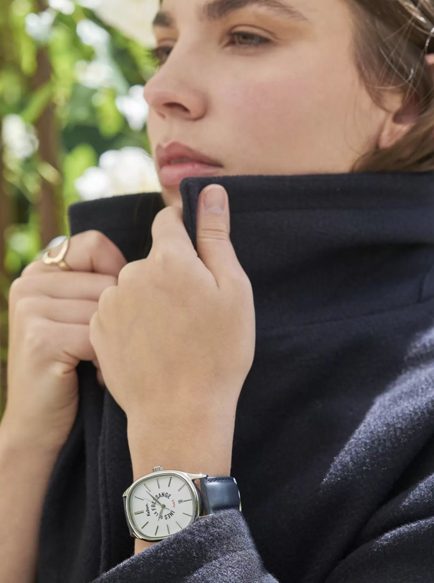 Ines De La Fressange Paris Montre Grande Colorama noir Kelton x