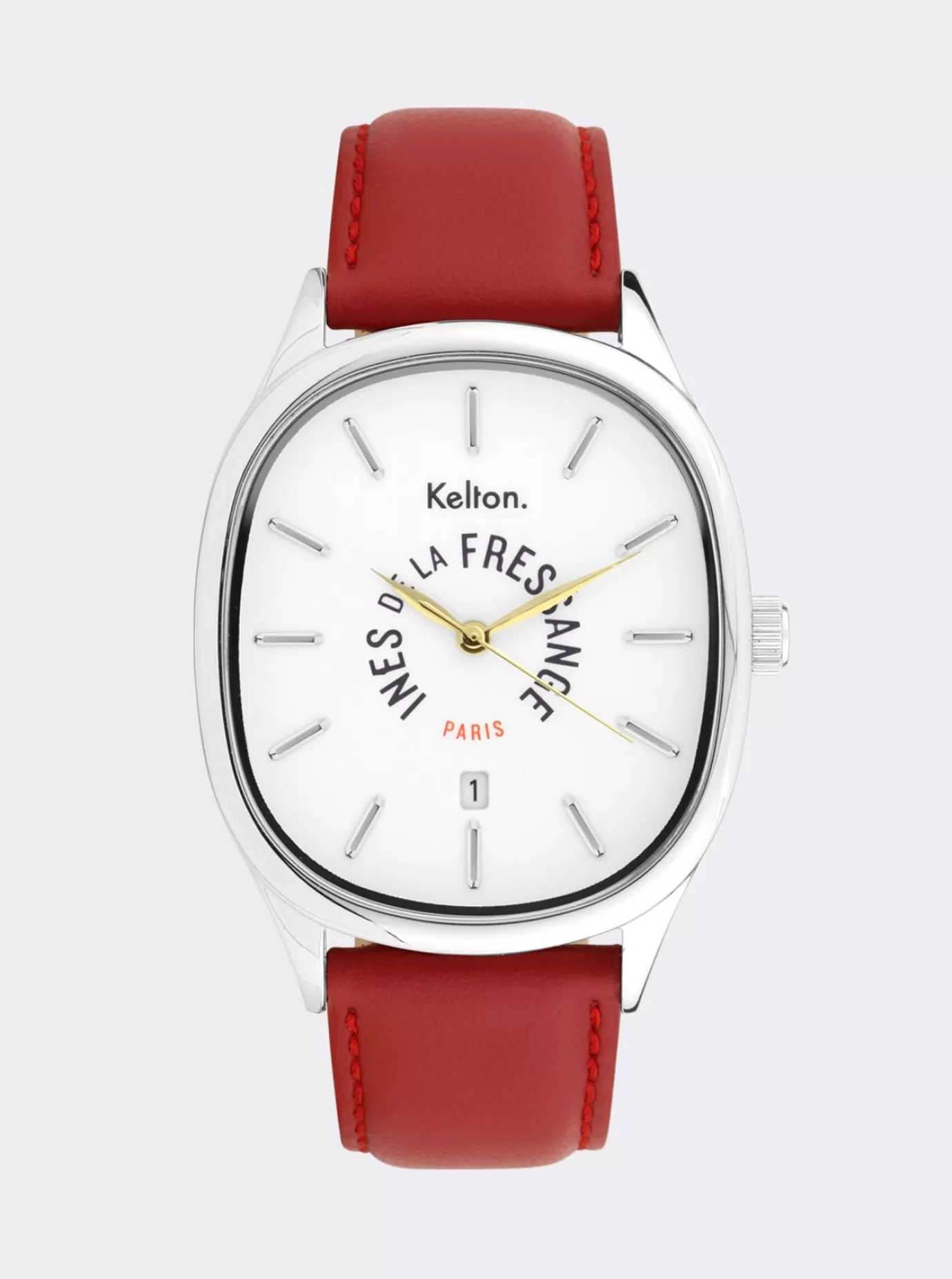 Ines De La Fressange Paris Montre Grande Colorama red Kelton x