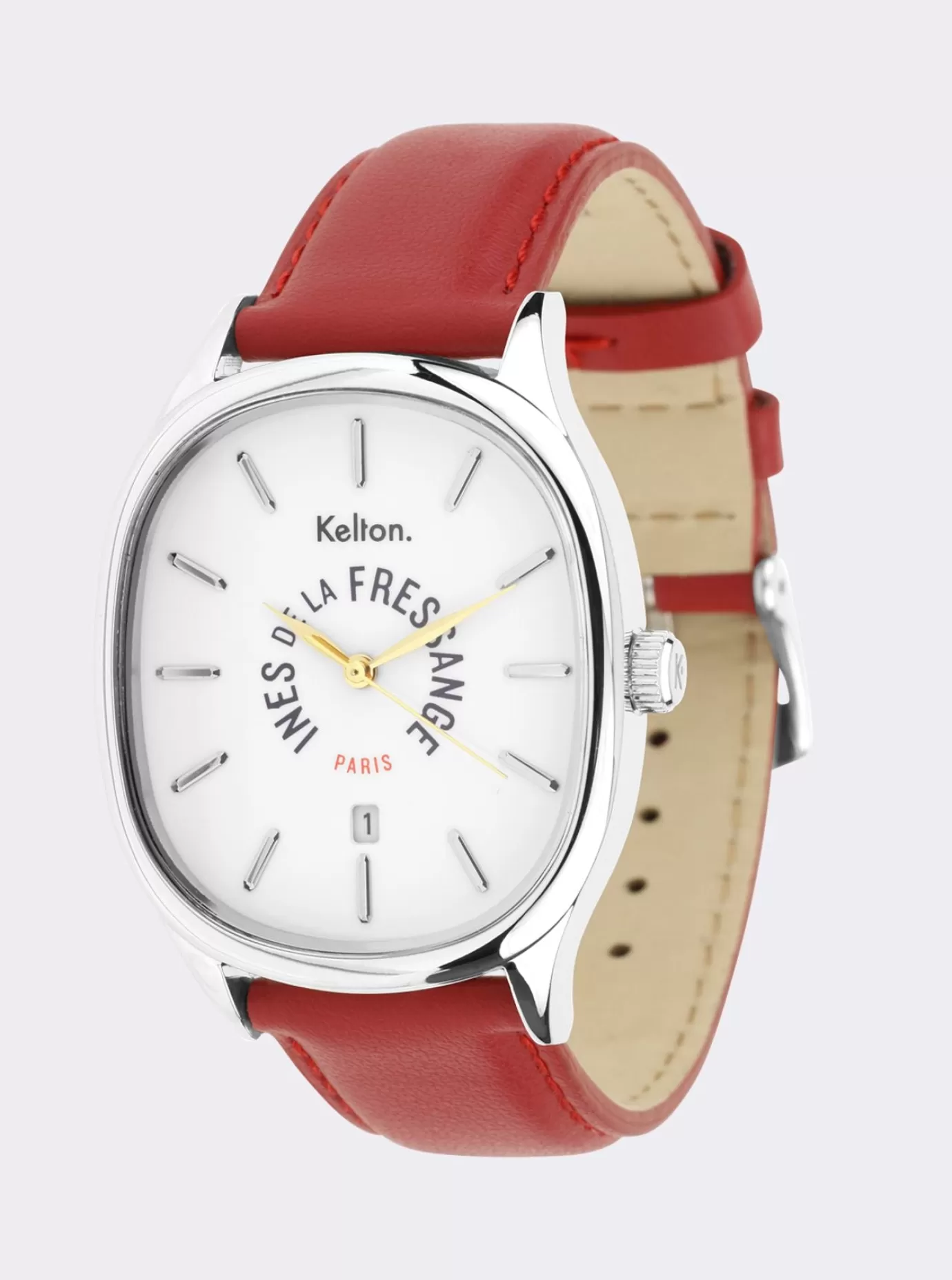 Ines De La Fressange Paris Montre Grande Colorama red Kelton x