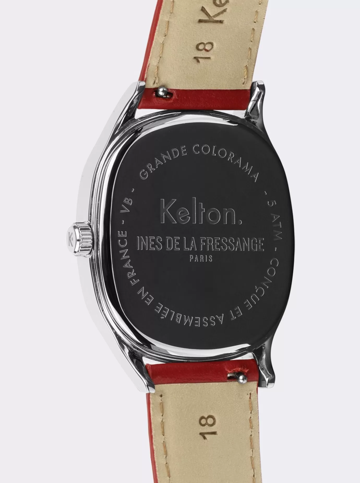 Ines De La Fressange Paris Montre Grande Colorama red Kelton x