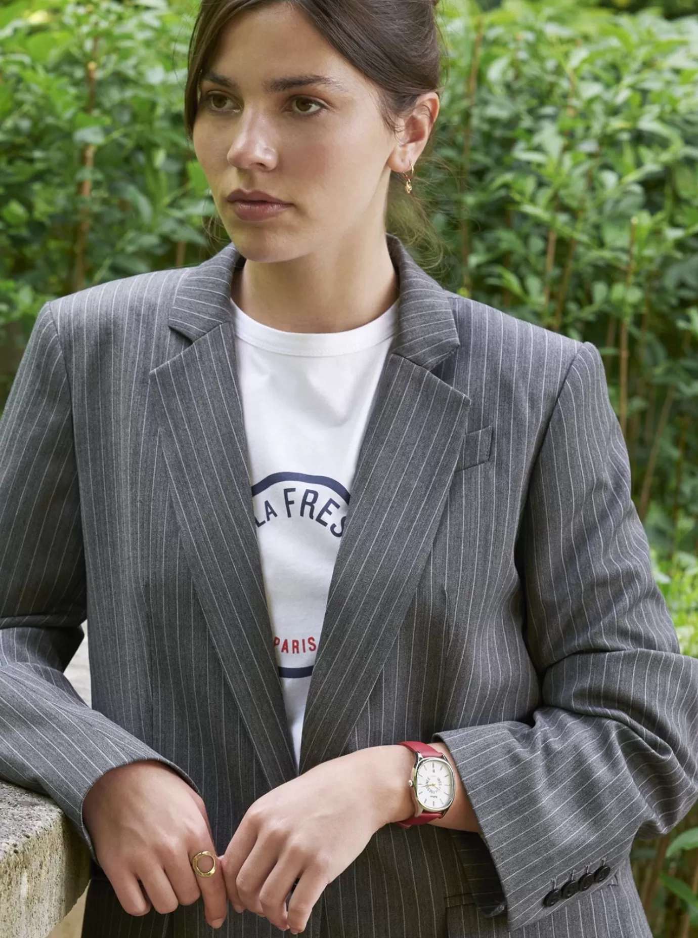 Ines De La Fressange Paris Montre Grande Colorama red Kelton x