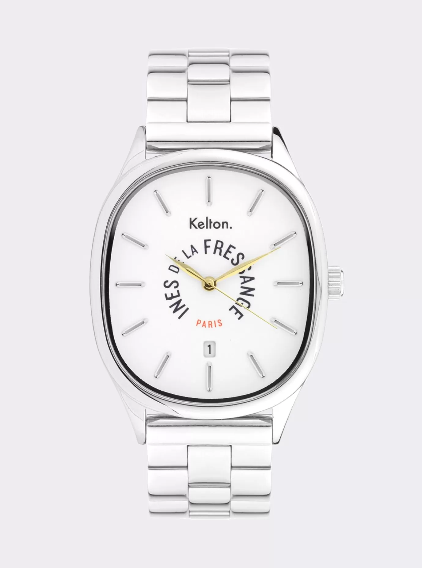 Ines De La Fressange Paris Montre Grande Colorama silver Kelton x