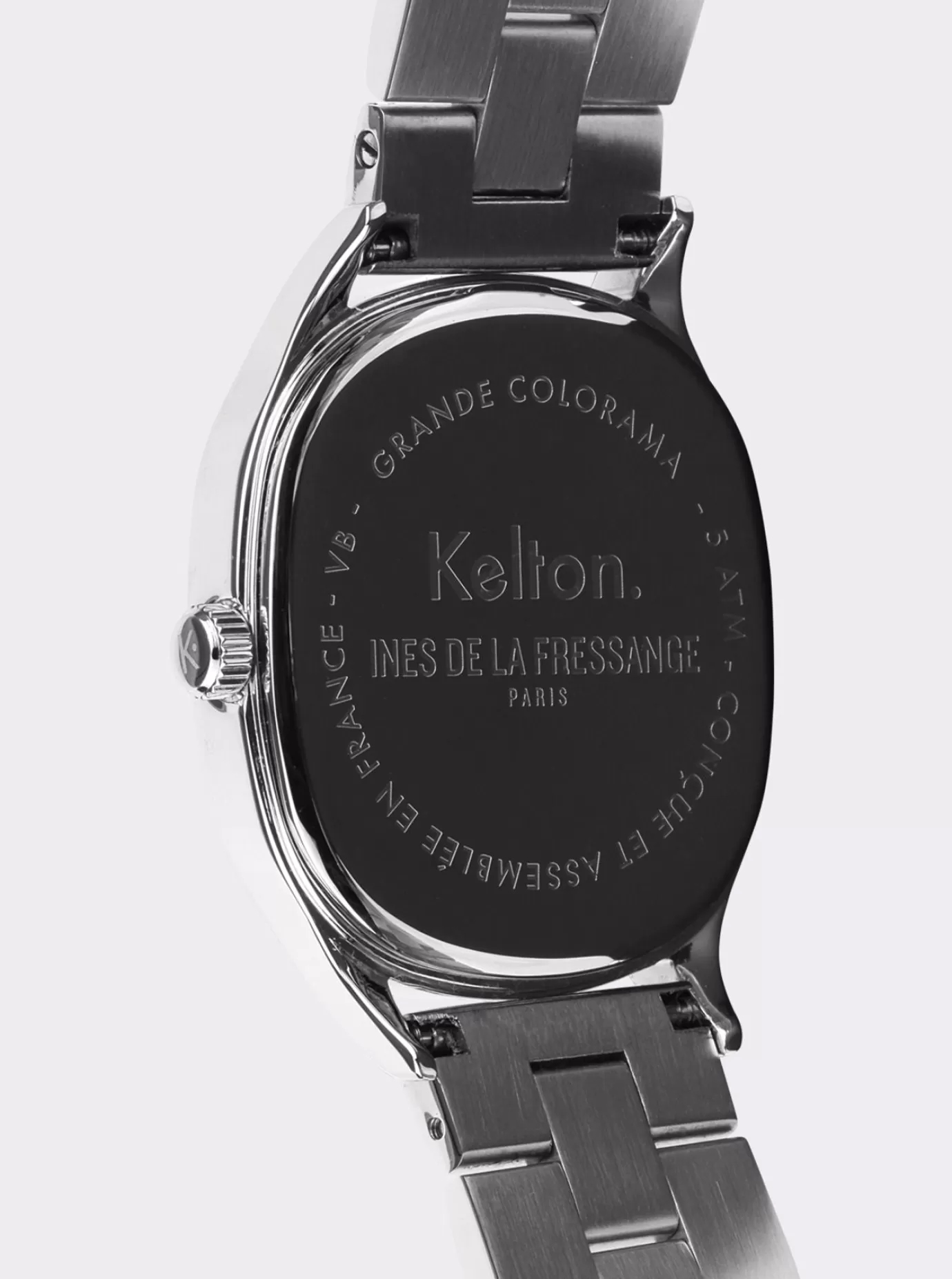 Ines De La Fressange Paris Montre Grande Colorama silver Kelton x
