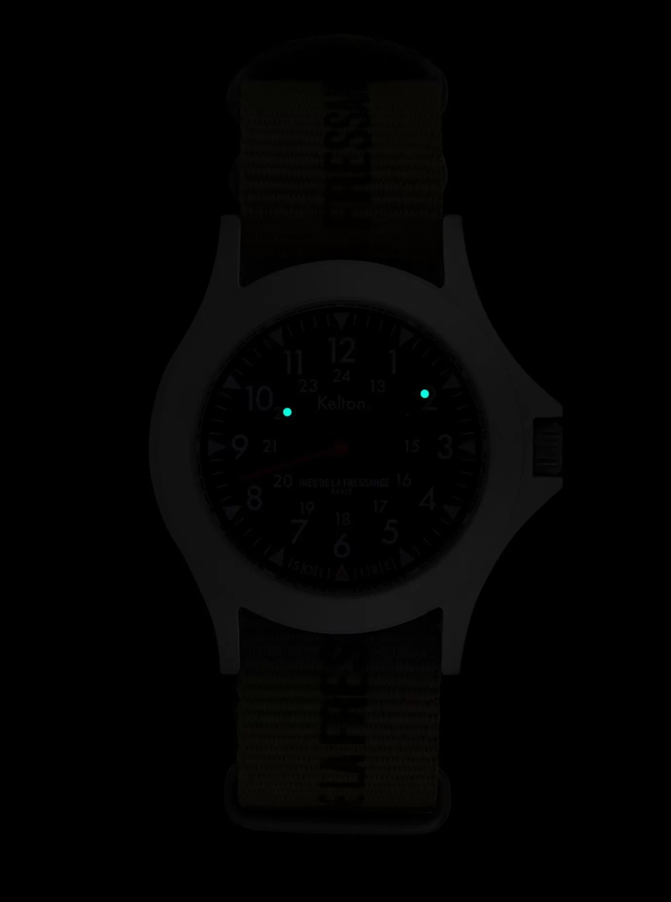 Ines De La Fressange Paris Montre Solaire Field kaki Kelton x