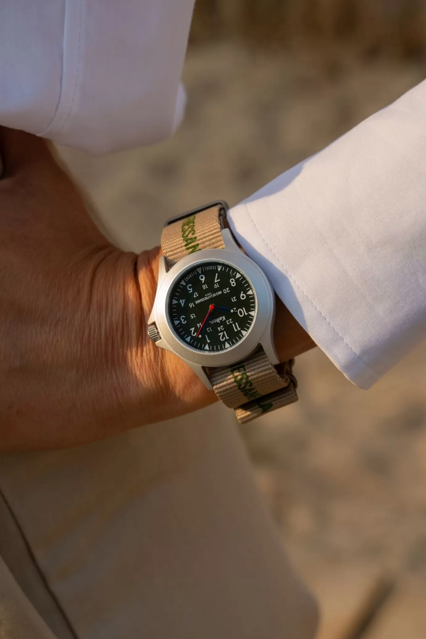 Ines De La Fressange Paris Montre Solaire Field sand Kelton x