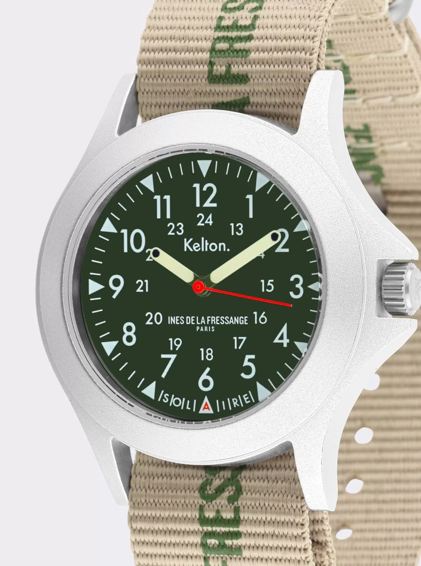 Ines De La Fressange Paris Montre Solaire Field sand Kelton x