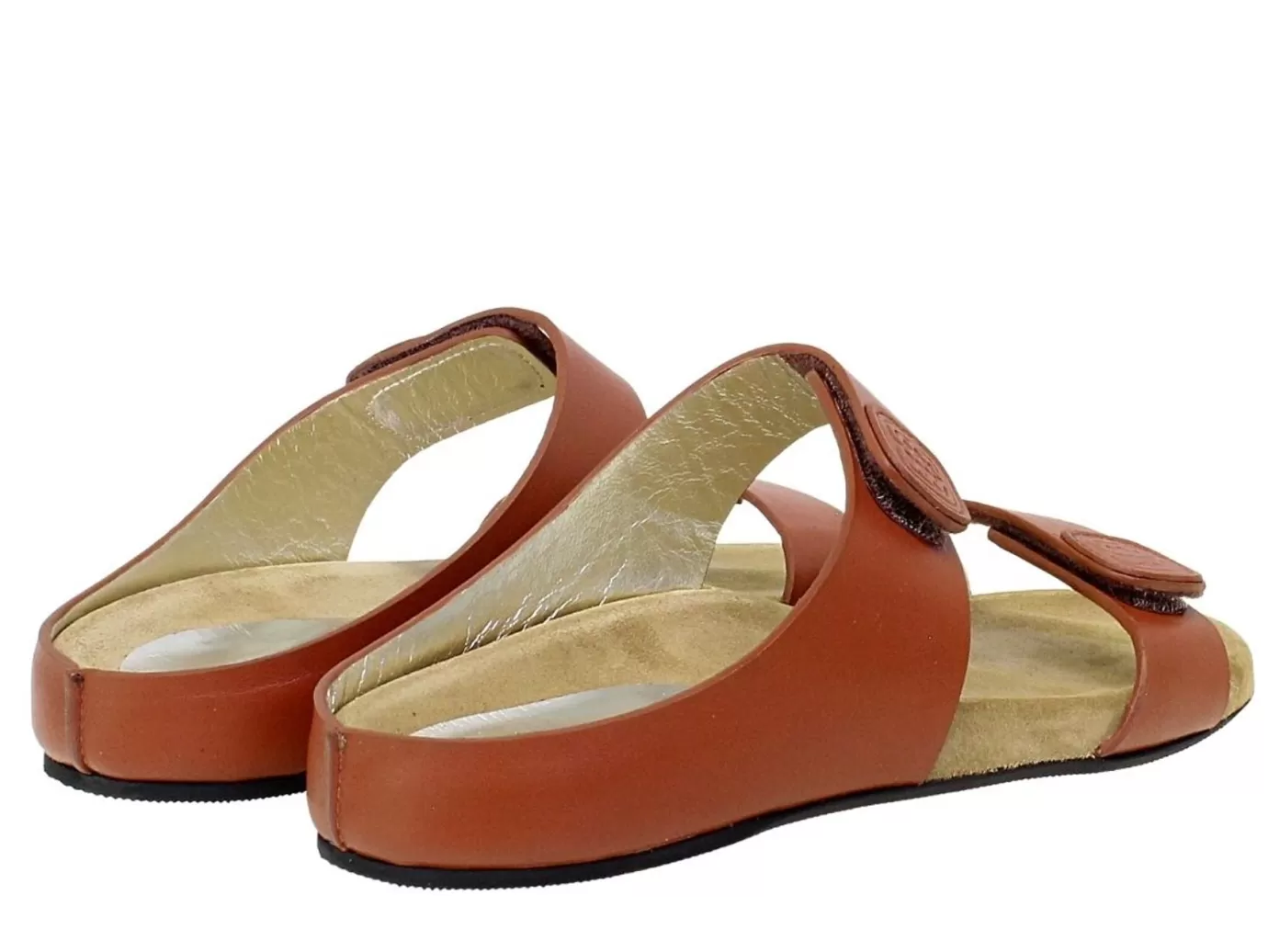 Ines De La Fressange Paris Mules Delia cuir cognac