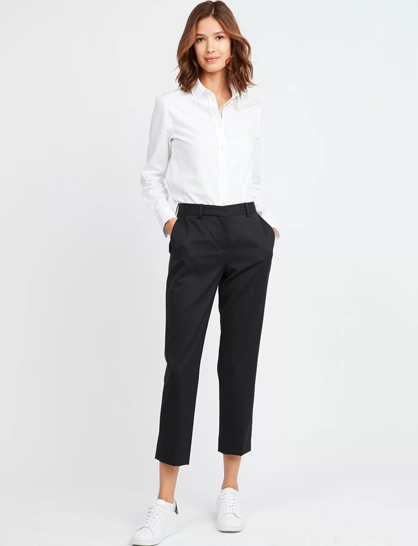 Ines De La Fressange Paris Pantalon Audrey marine laine fine