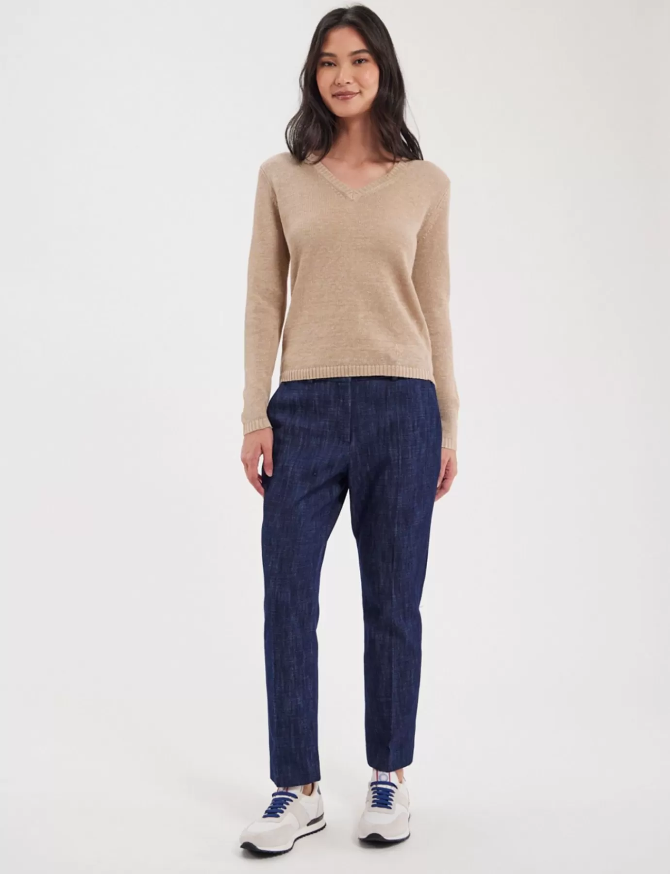 Ines De La Fressange Paris Pantalon Audrey style Denim